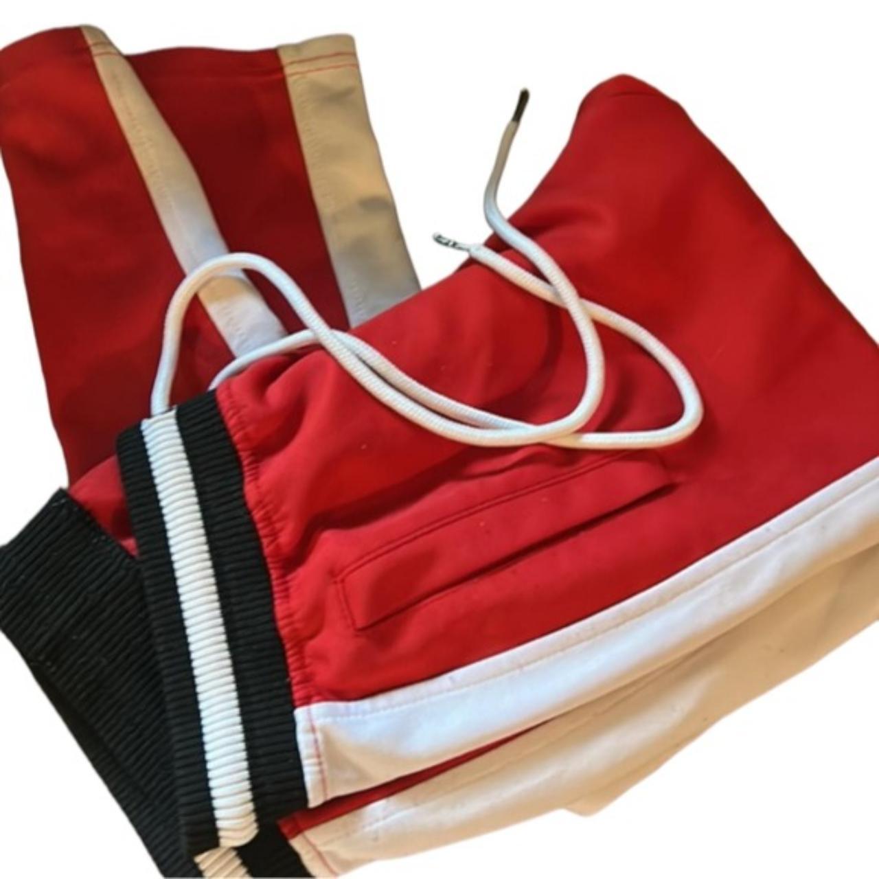 Screenshot Joggers Red/White sz S EUC Depop