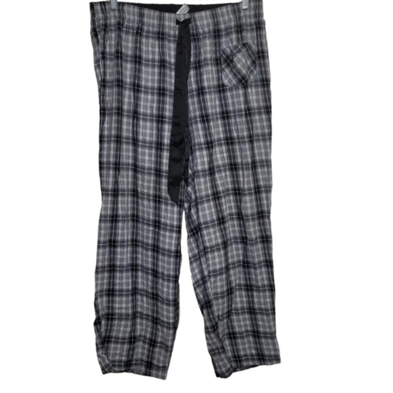 Loveable Plus Flannel Lounge Pants Black/White sz... - Depop