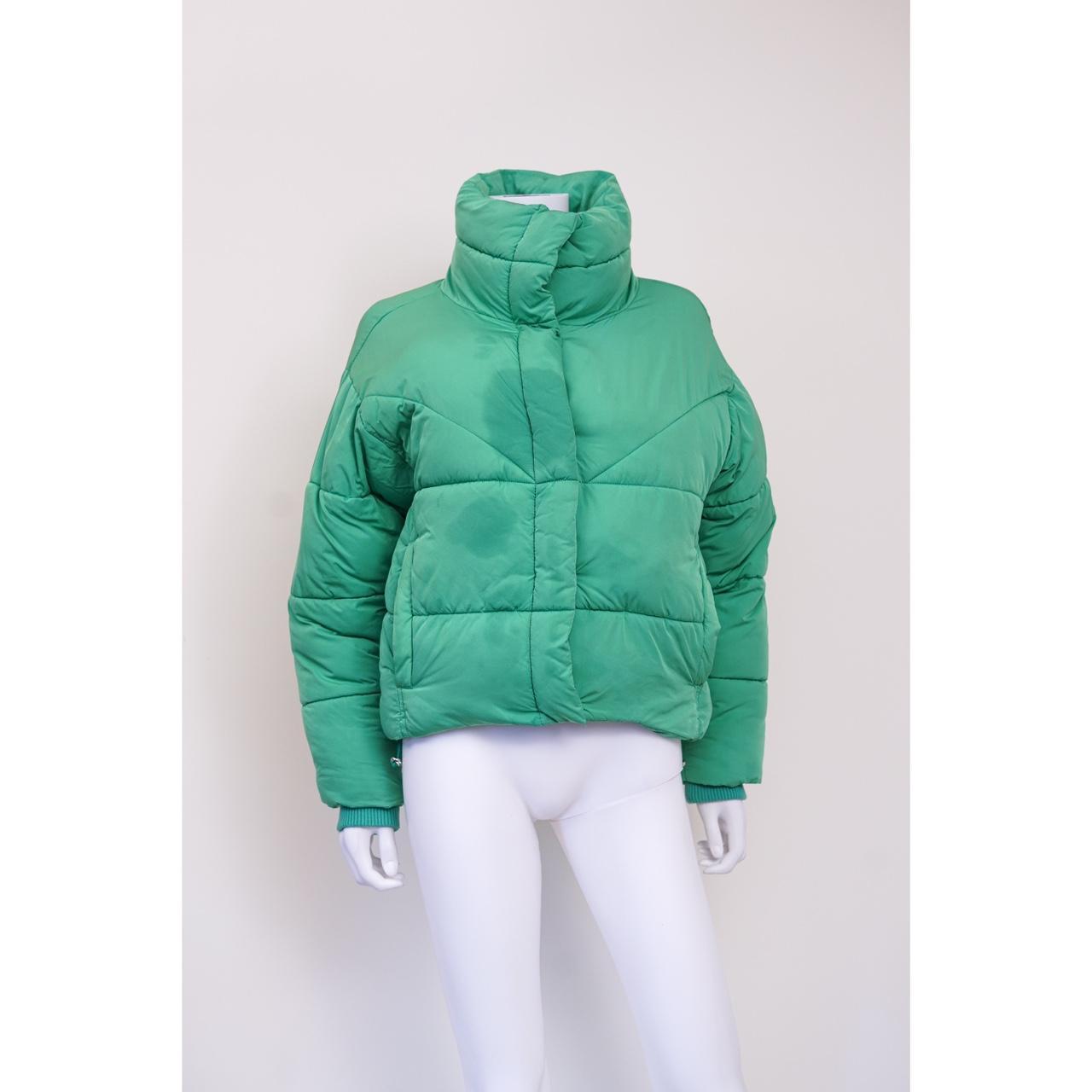 Green puffer jacket topshop best sale