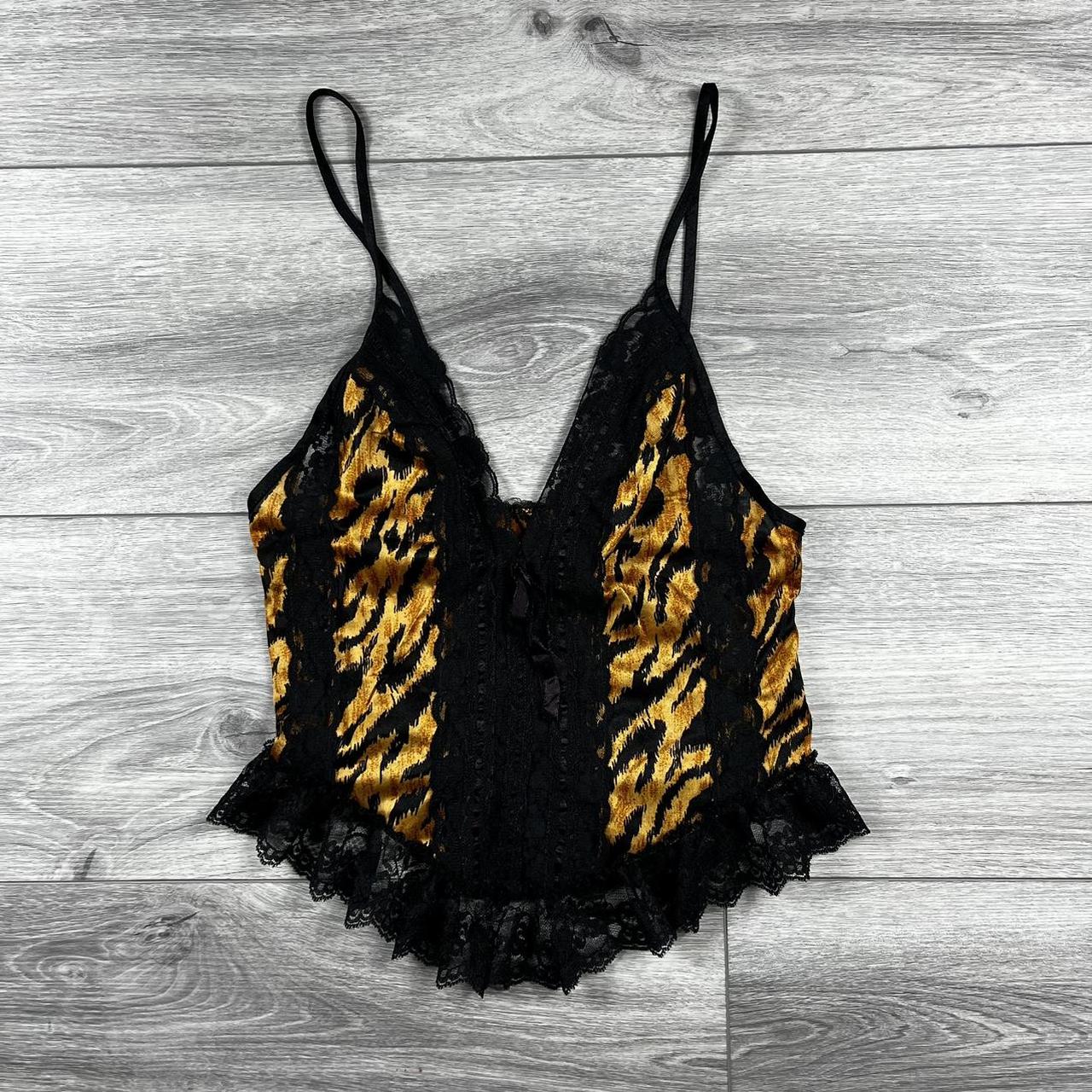 Cheetah Print Lingerie Top Size n a L16 15 Please