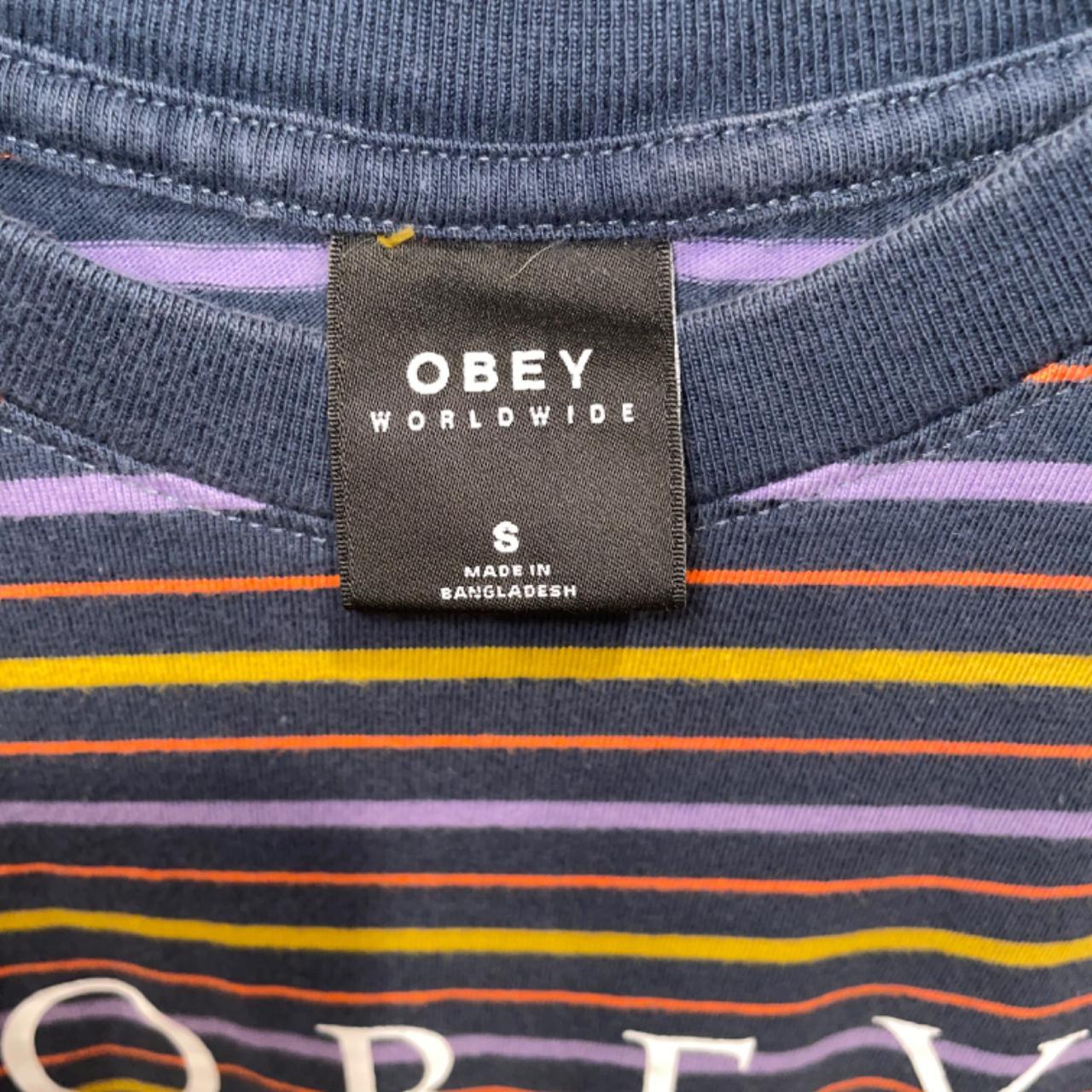 Obey Women's Purple T-shirt | Depop