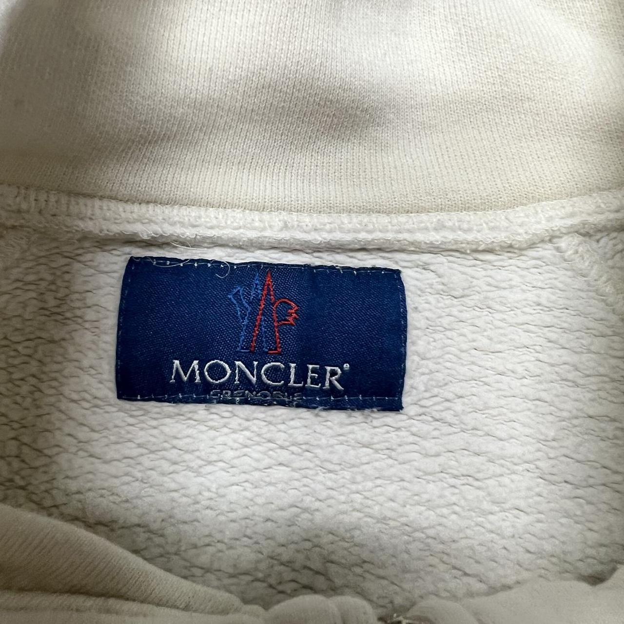 Vintage 1980s Cream Moncler Grenoble Quarterzip... - Depop