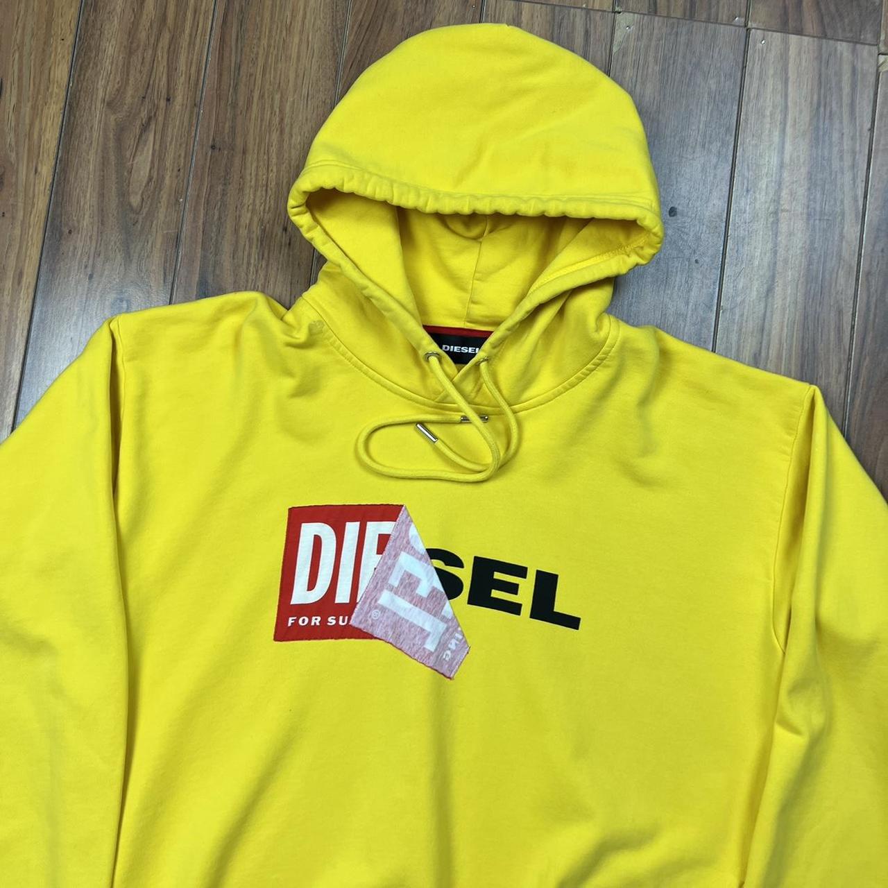 Yellow Diesel Hoodie Size: Mens Small (best fits... - Depop