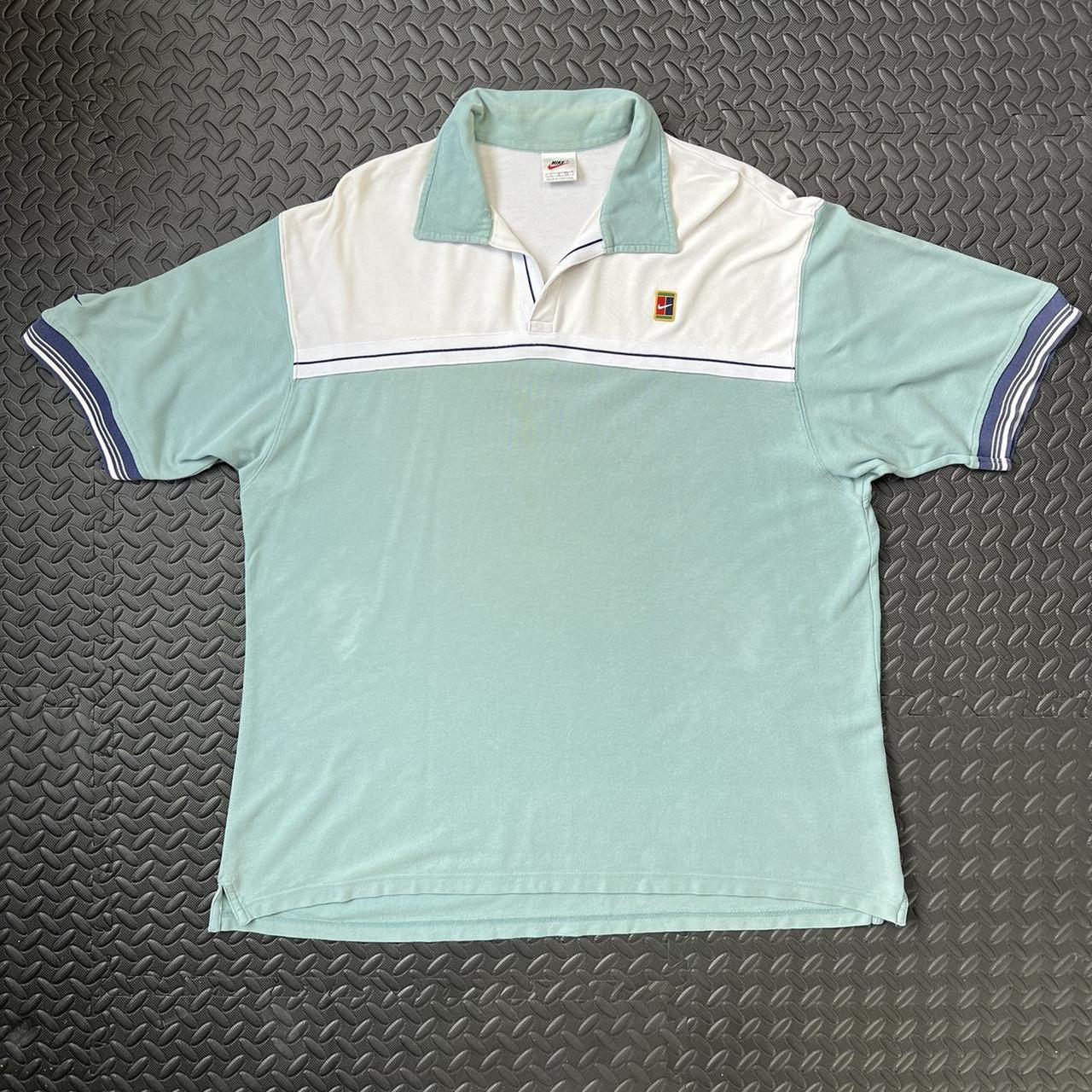 Vintage 90’s Nike challenge court tennis polo shirt... - Depop