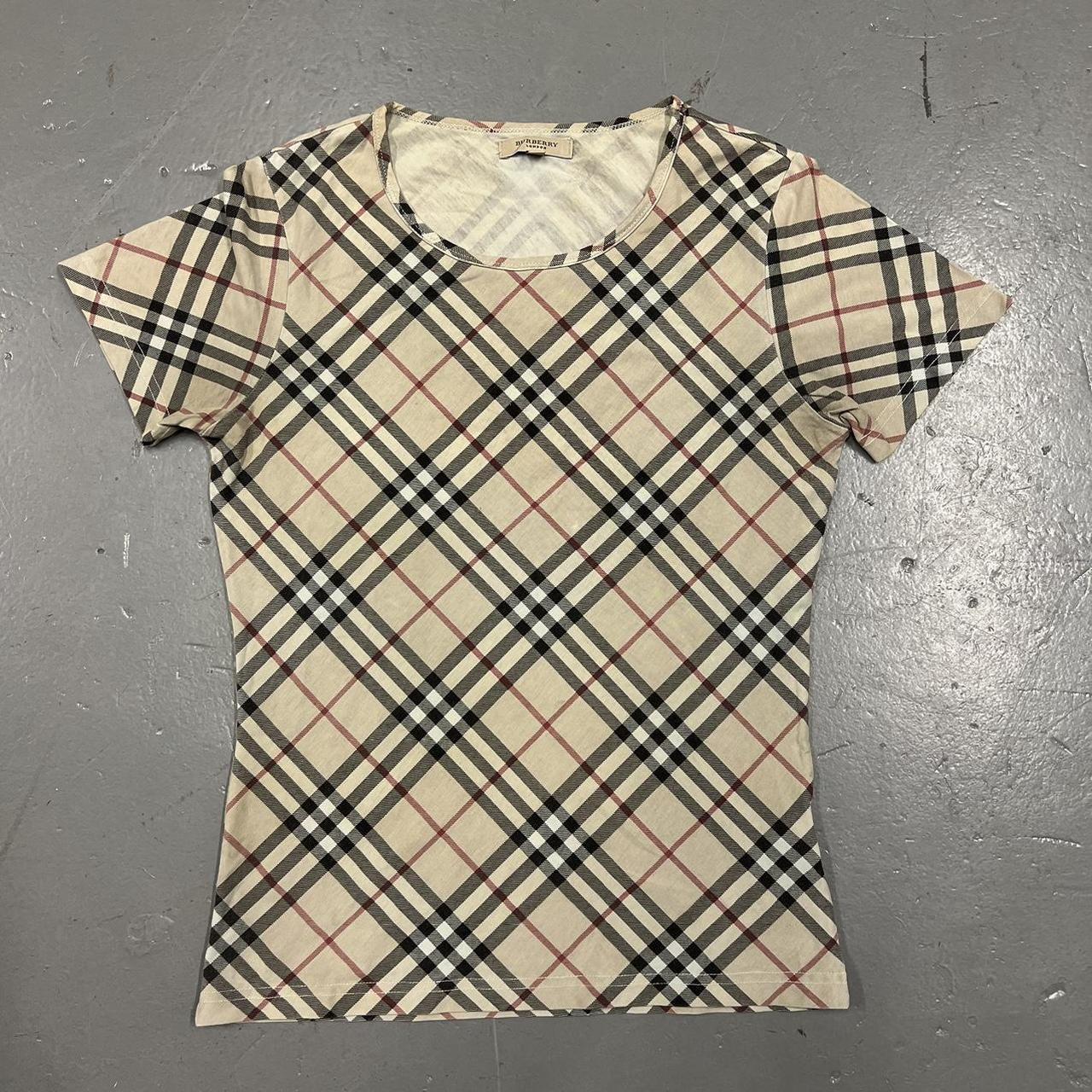 y2k BURBERRY 00s❤︎ チェック ピチtシャツ - メルカリ