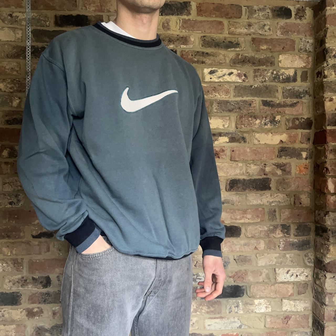 Vintage Green Nike Centre Swoosh Sweatshirt Colour. Depop