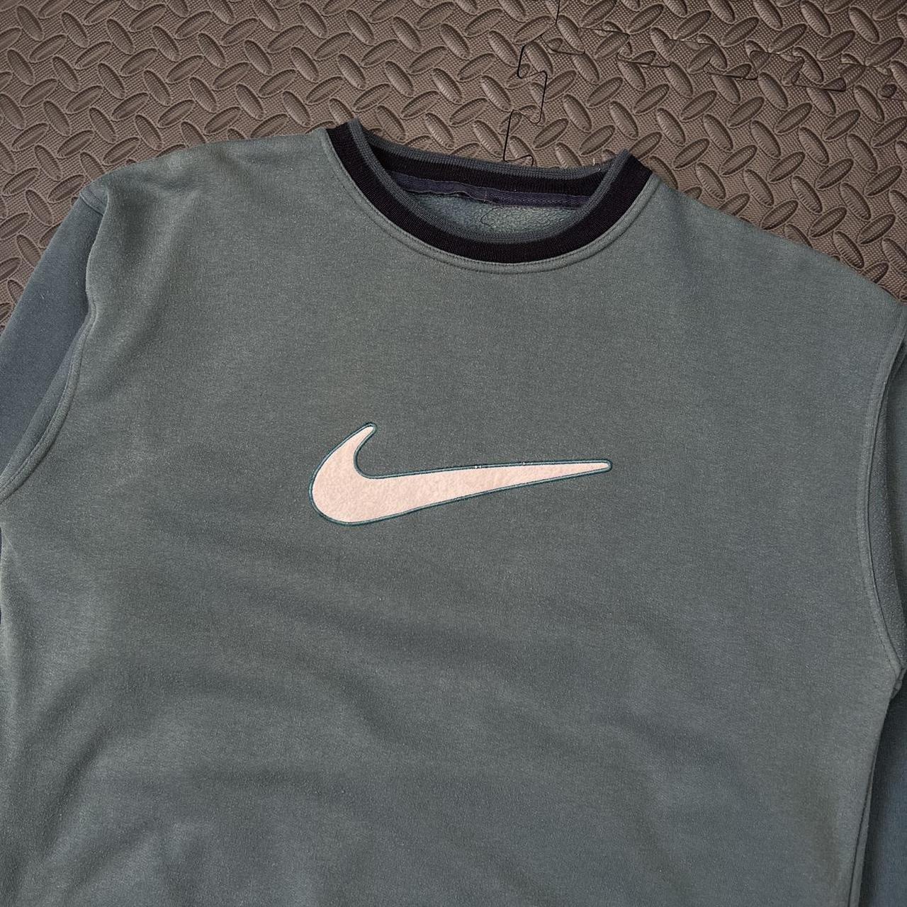 Vintage Green Nike Centre Swoosh Sweatshirt Colour | Depop