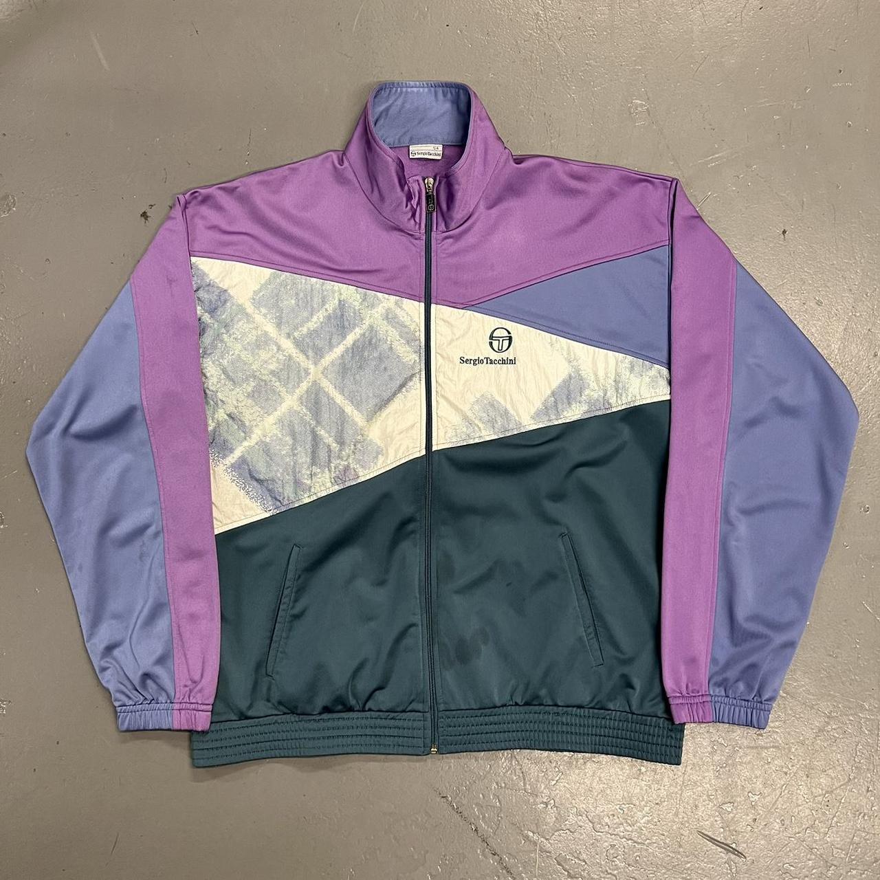Vintage 80s Sergio Tacchini Track Top - 80s | Depop