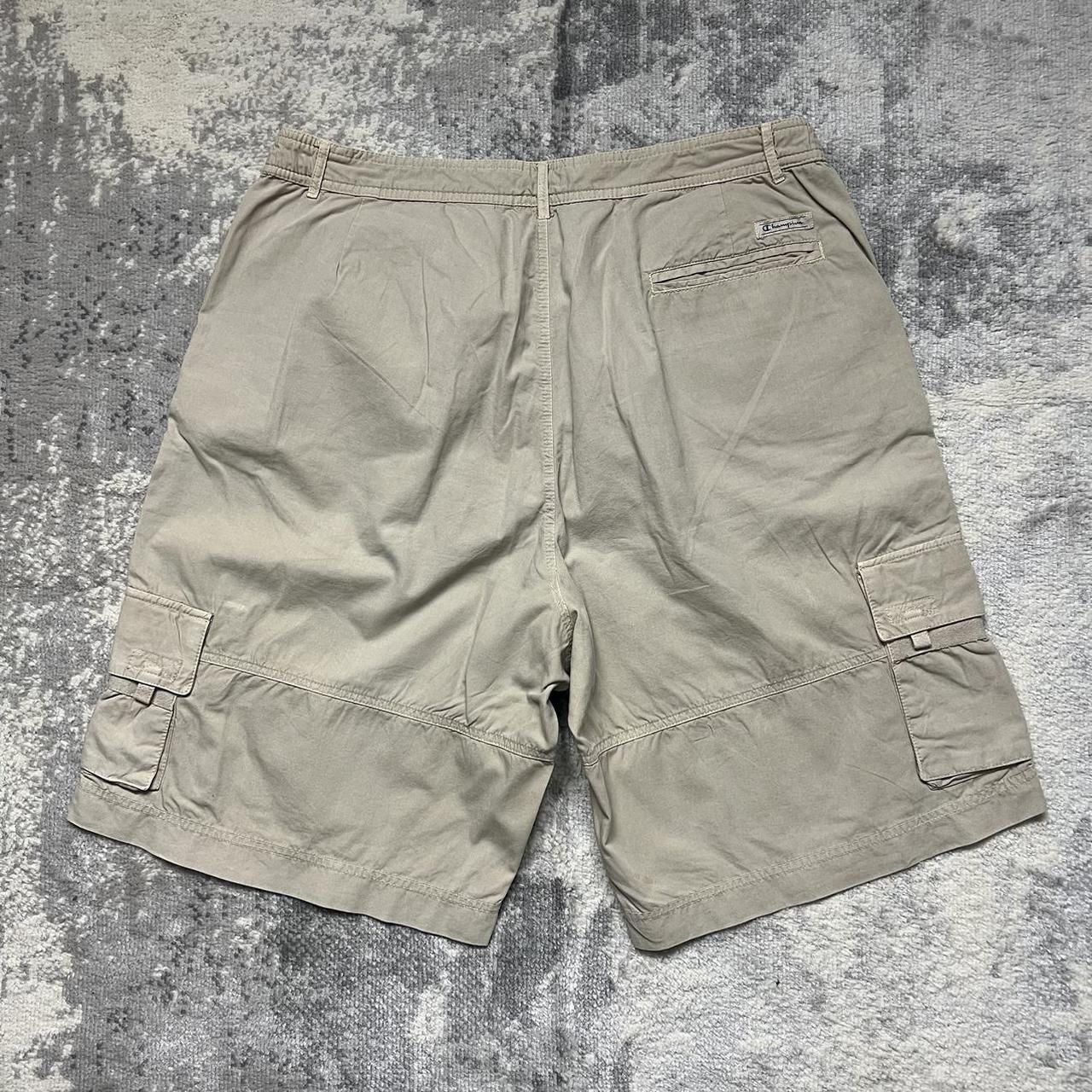 Beige Champion Cargo Shorts Size: XL Mens Depop