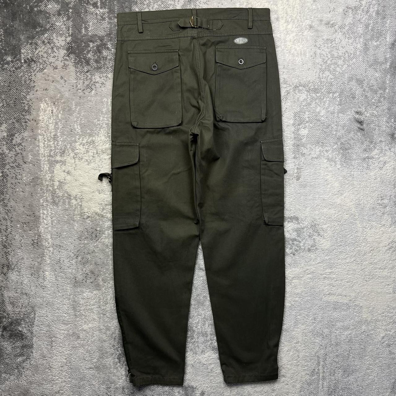 Vintage Green Combat Cargo Trousers Zips On Lower Depop