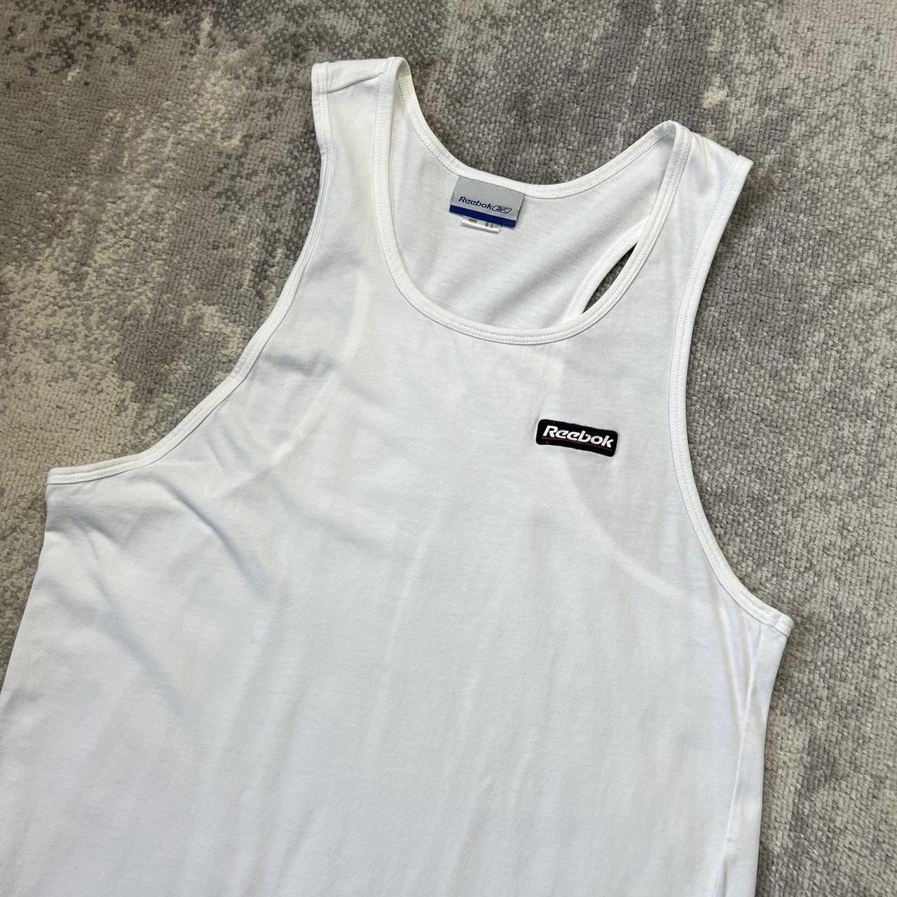 Vintage White Reebok Vest 90s Sports Vest with | Depop