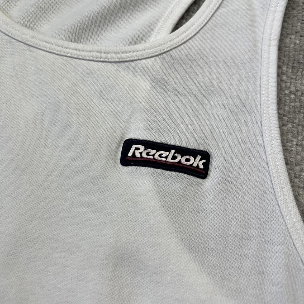 Old 90s Reebok Sports VestビンテージUSAアメリカ Vintage White Reebok Vest 90s Sports Vest with | Depop