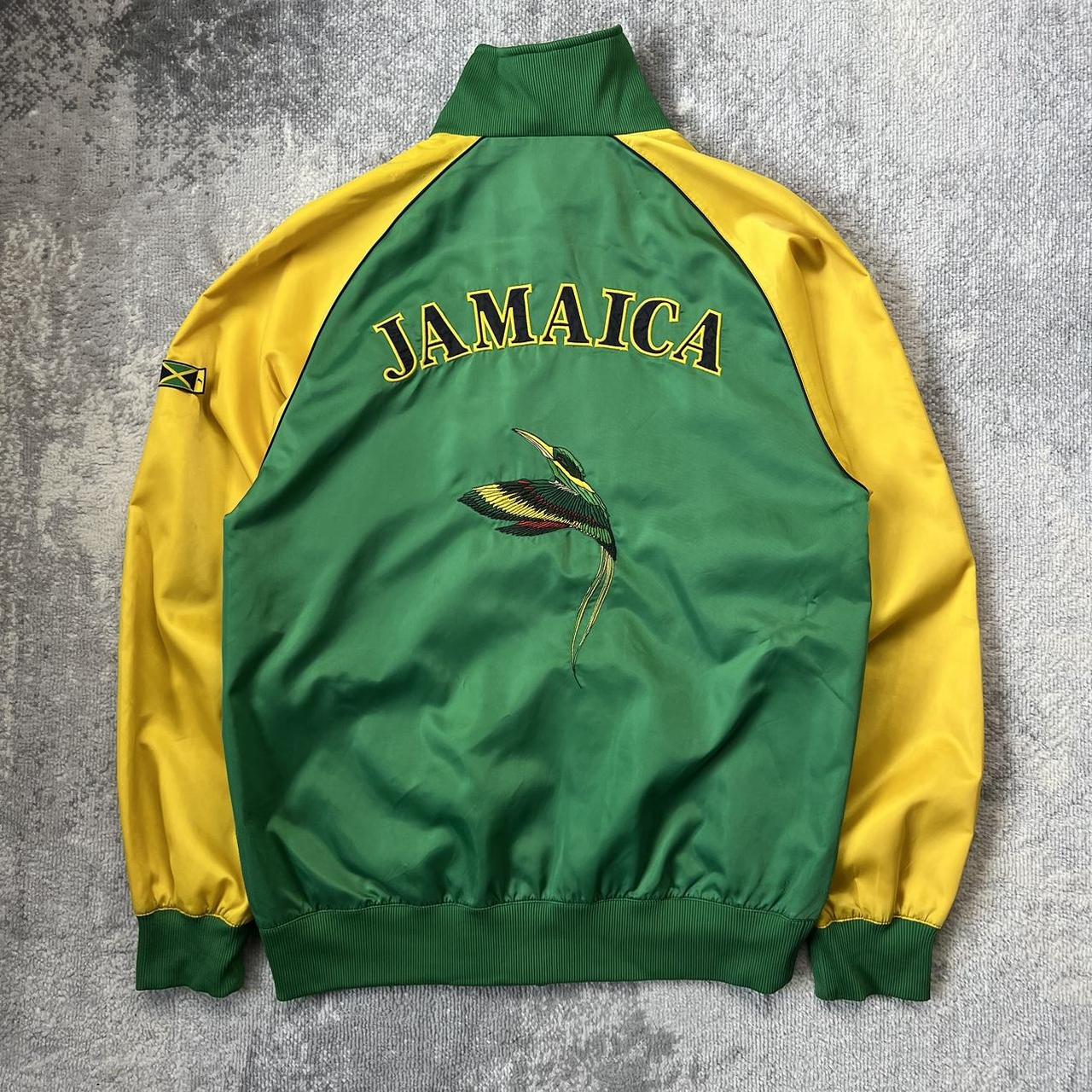 Vintage Jamaica Track Jacket Late 90s Yellow & | Depop Vintage Jamaica Track Jacket Late 90s Yellow & | Depop