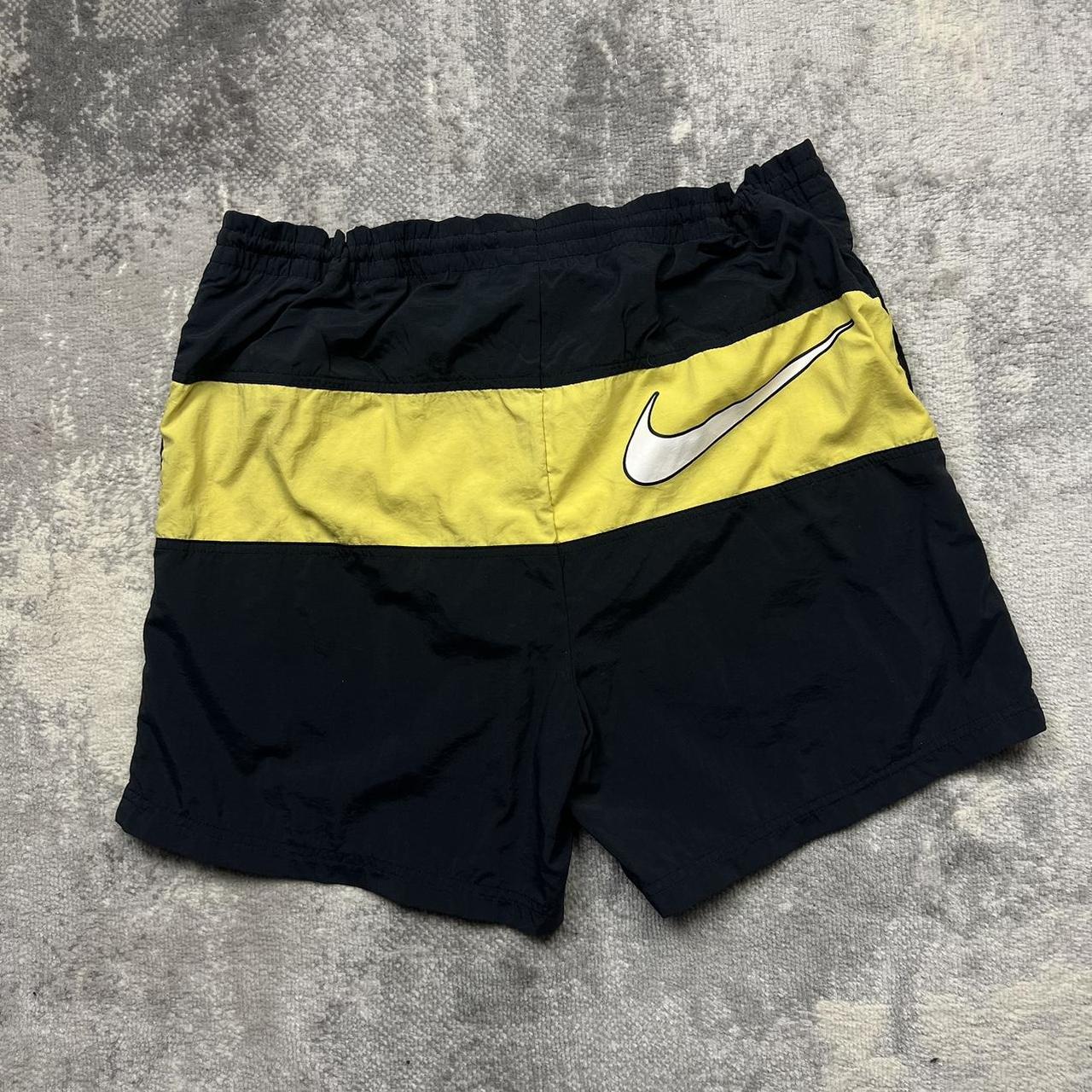 Vintage Nike Shorts Black Yellow White Vintage. Depop