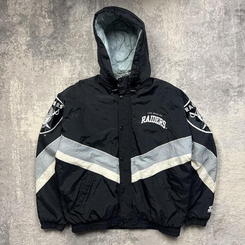 Vintage Oakland Raiders Starter Jacket 90s Made in... - Depop