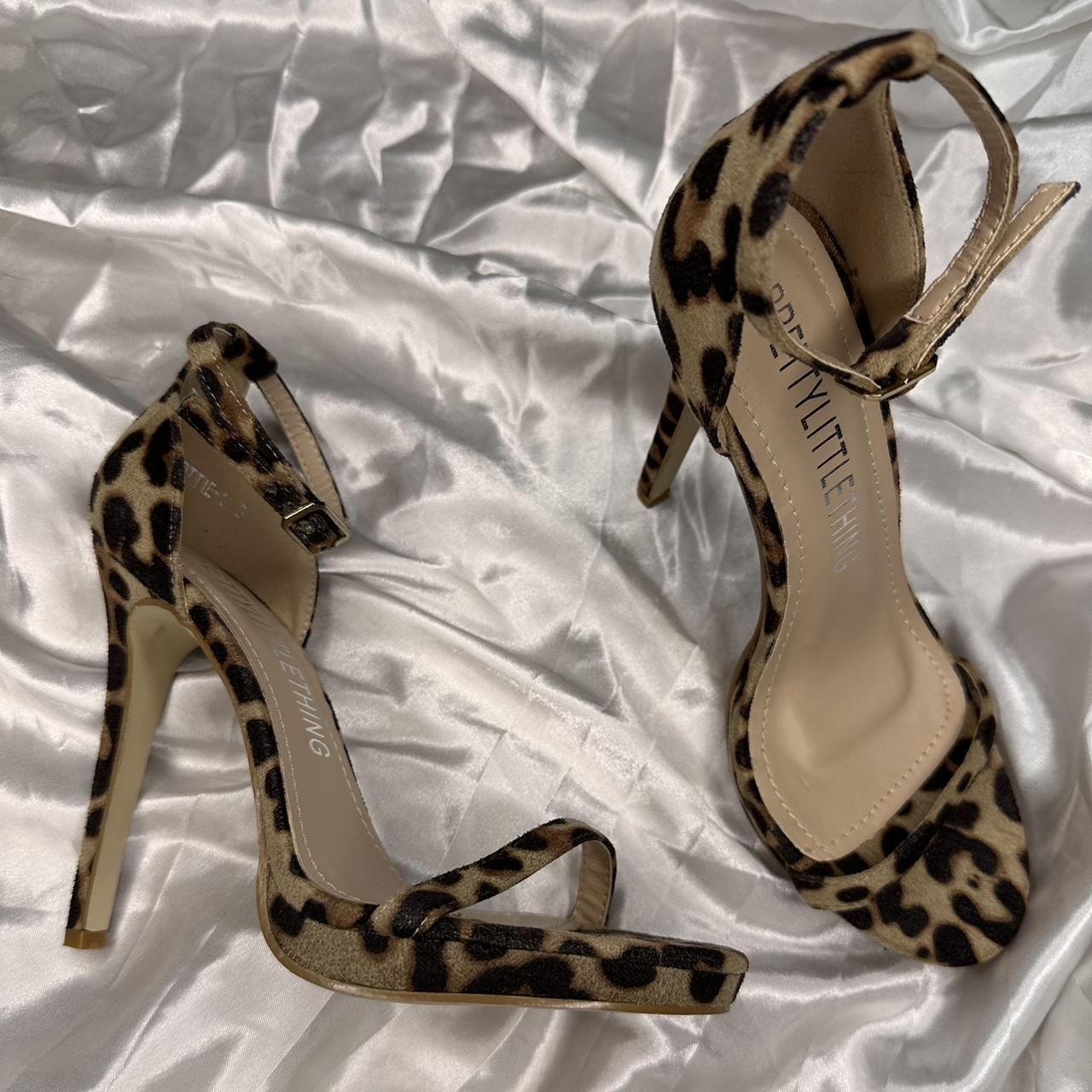 Cheetah strappy clearance heels