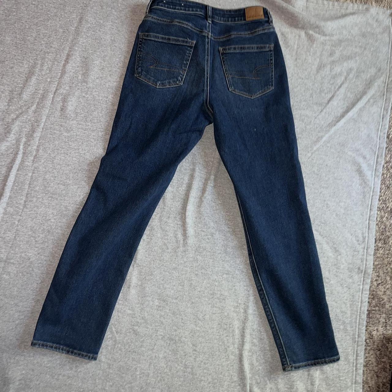 American Eagle Women's Blue and Navy Jeans | Depop