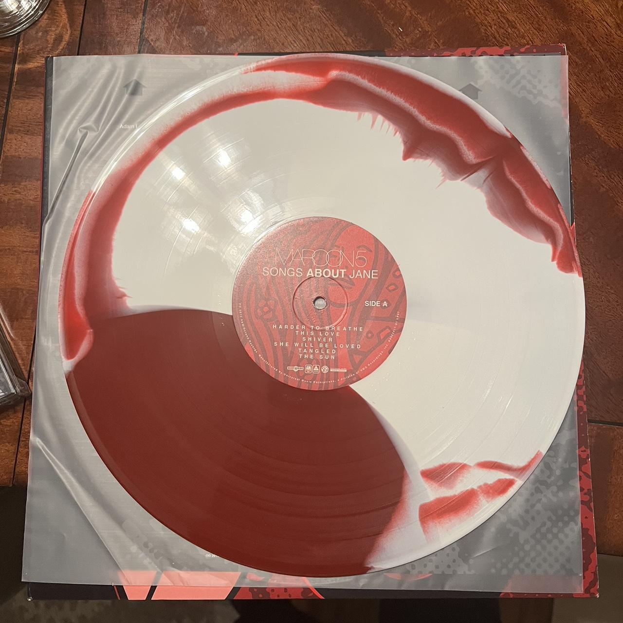 Maroon 5 - Songs About Jane red/white marble... - Depop