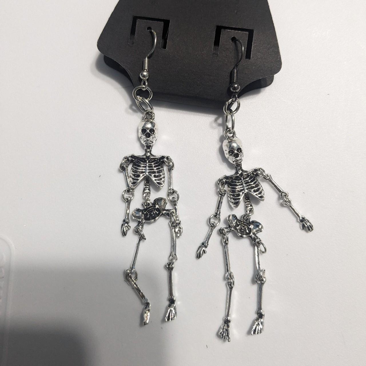 Dangle skeleton earrings #jewelry #earrings... - Depop
