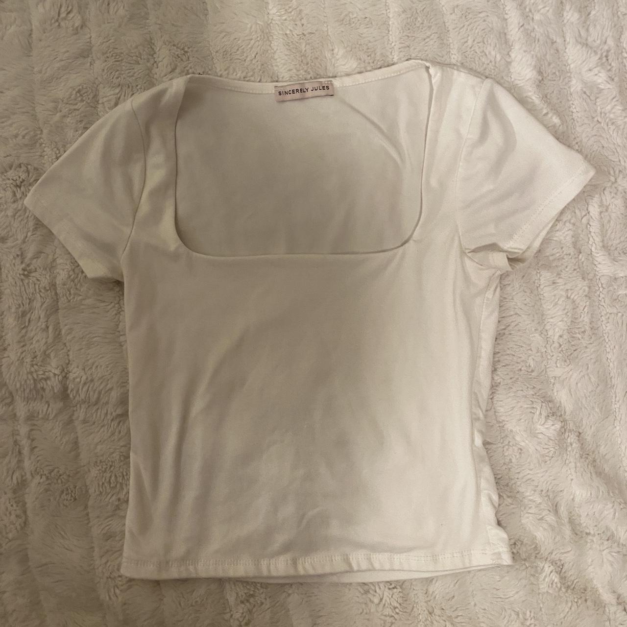 Women's Shirt - White - S – Soft basic top! #basi… - image 1