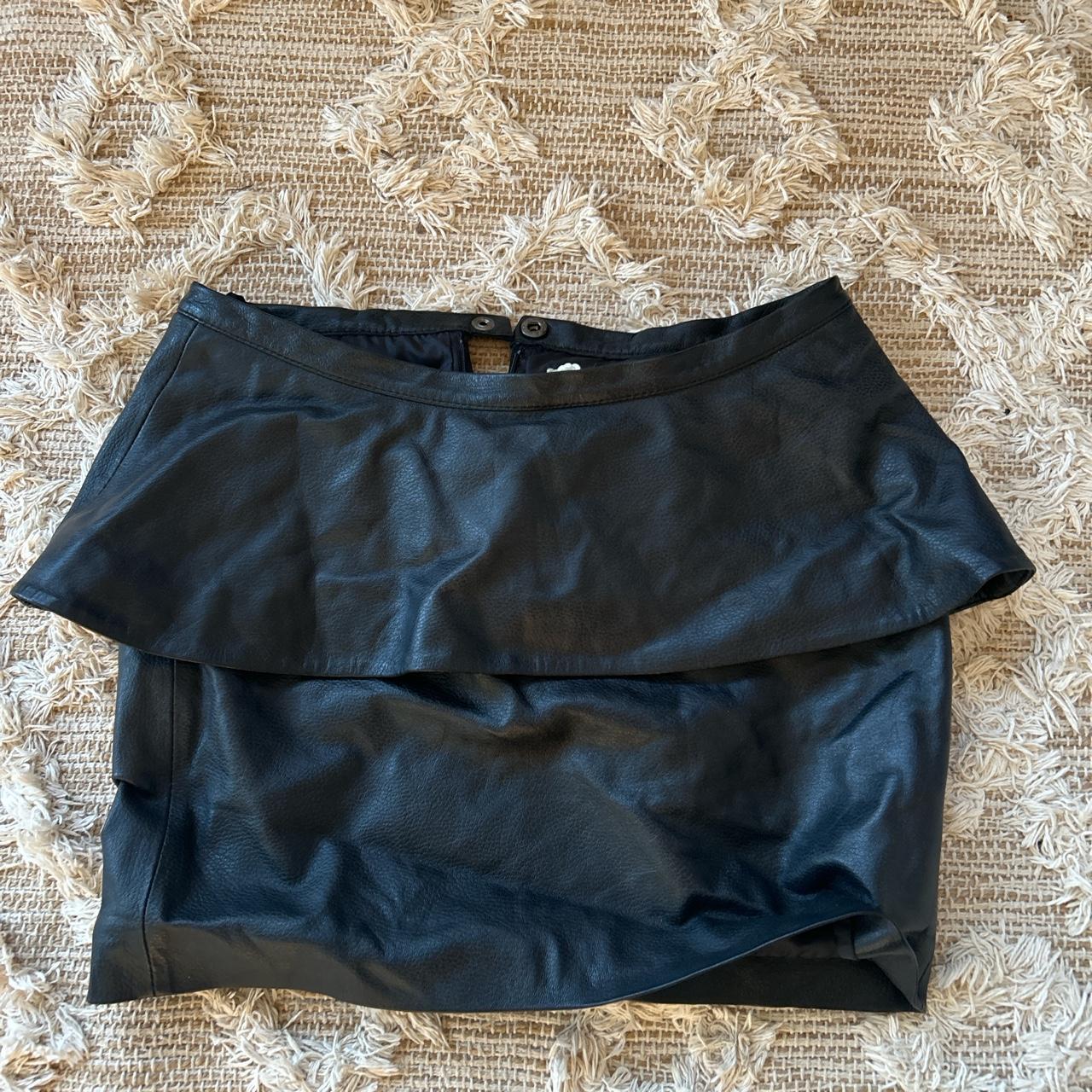 MAURIE AND EVE LEATHER MINI SKIRT RRP $199 TAGS... - Depop