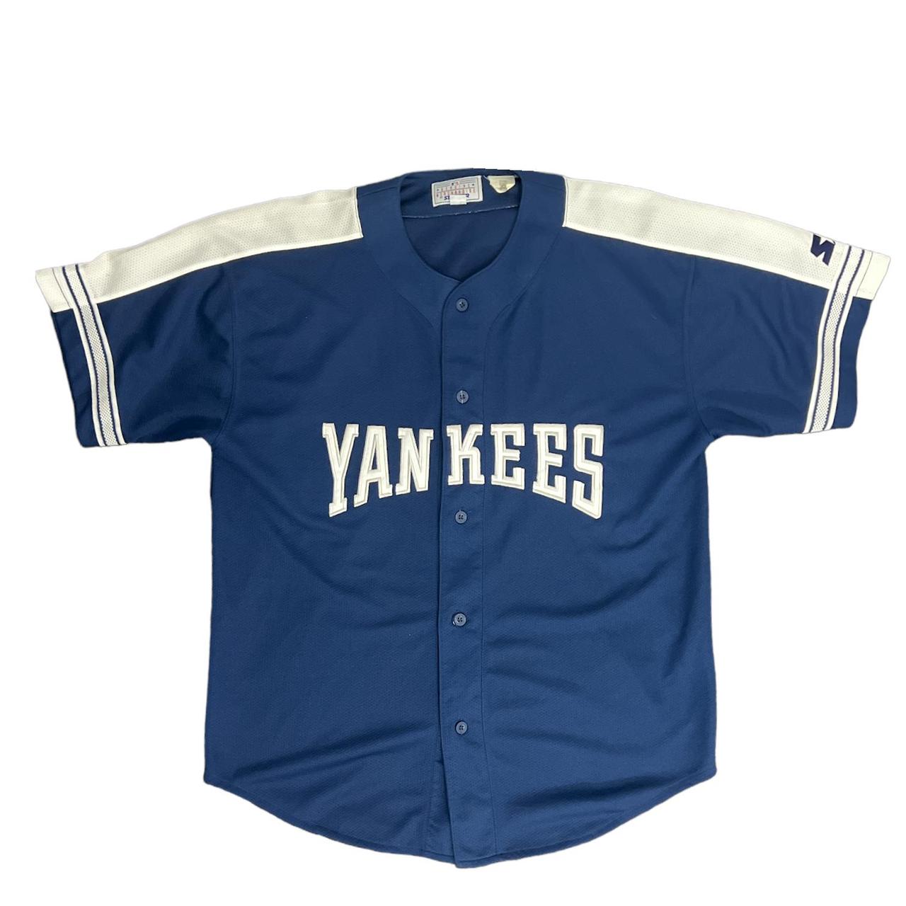 Vintage New York Yankees Derek Jeter Jersey Blue XL - Depop