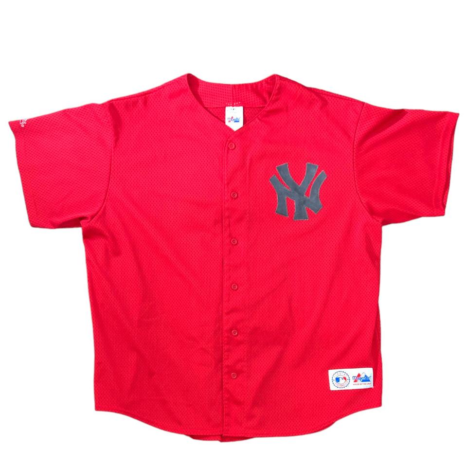 Vintage 90s Majestic New York Yankees Blank Jersey - Depop