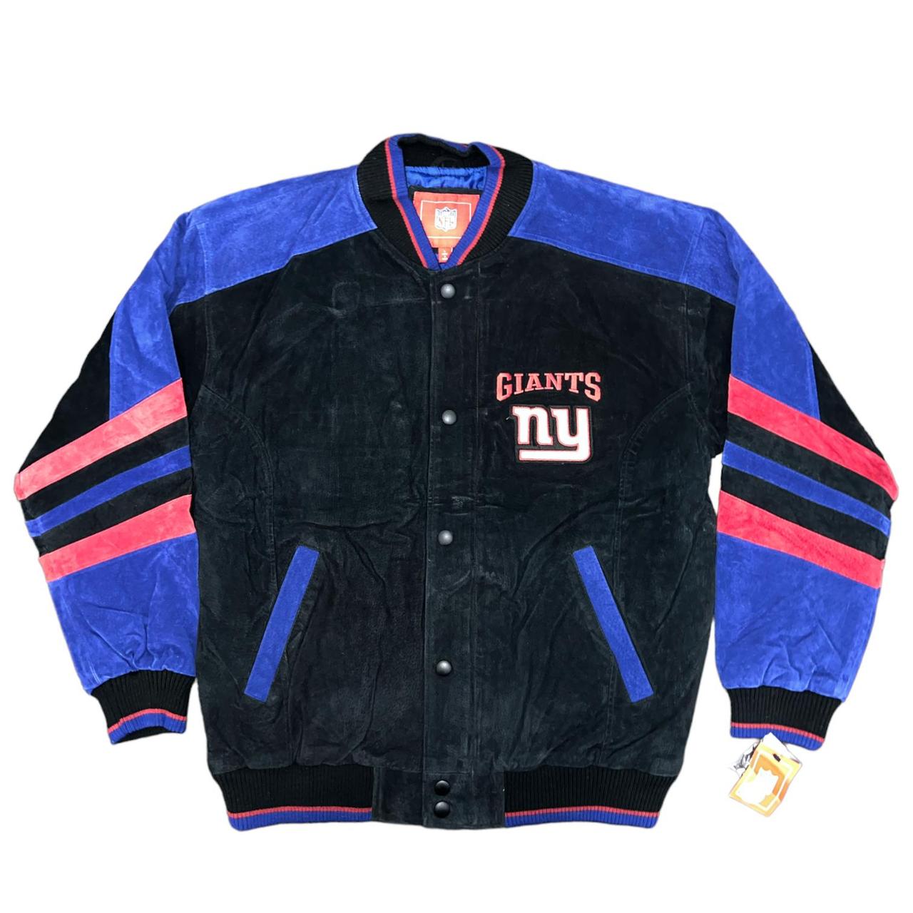 Vintage NFL NY Giants Football Leather Jacket