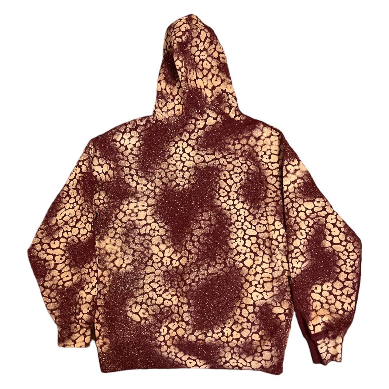 supreme bleached leopard hoodie