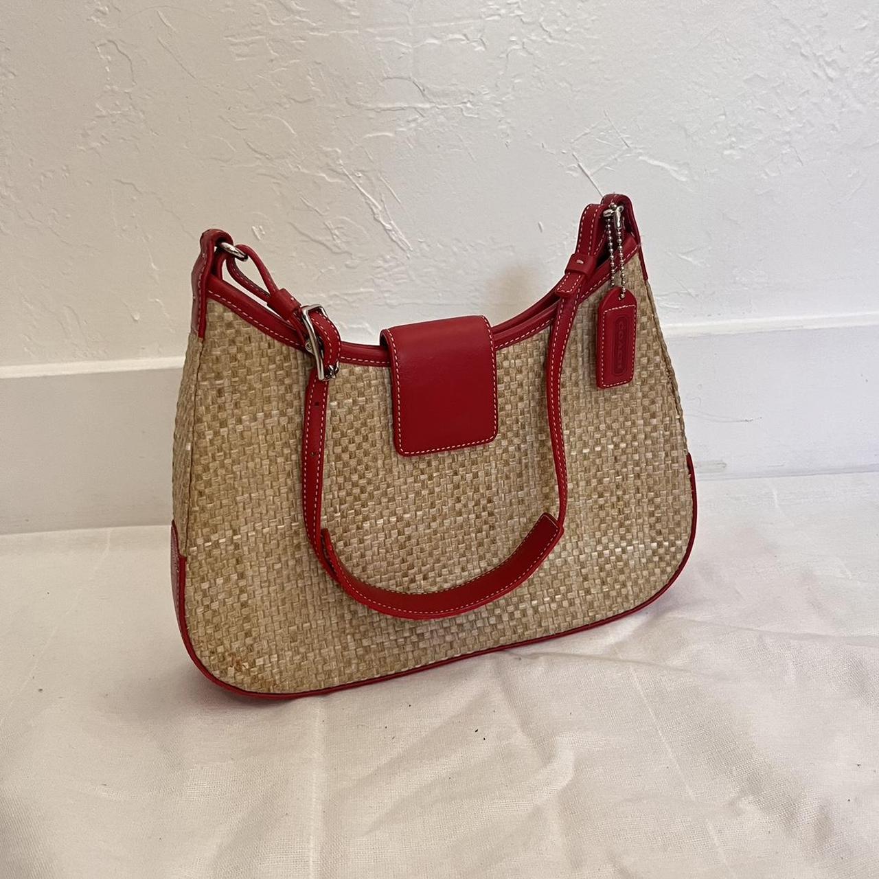 バッグ Vintage Coach Becket Shoulder Bag Red VINTAGE LEATHER RED COACH BAGUETTE SHOULDER BAG | eBay