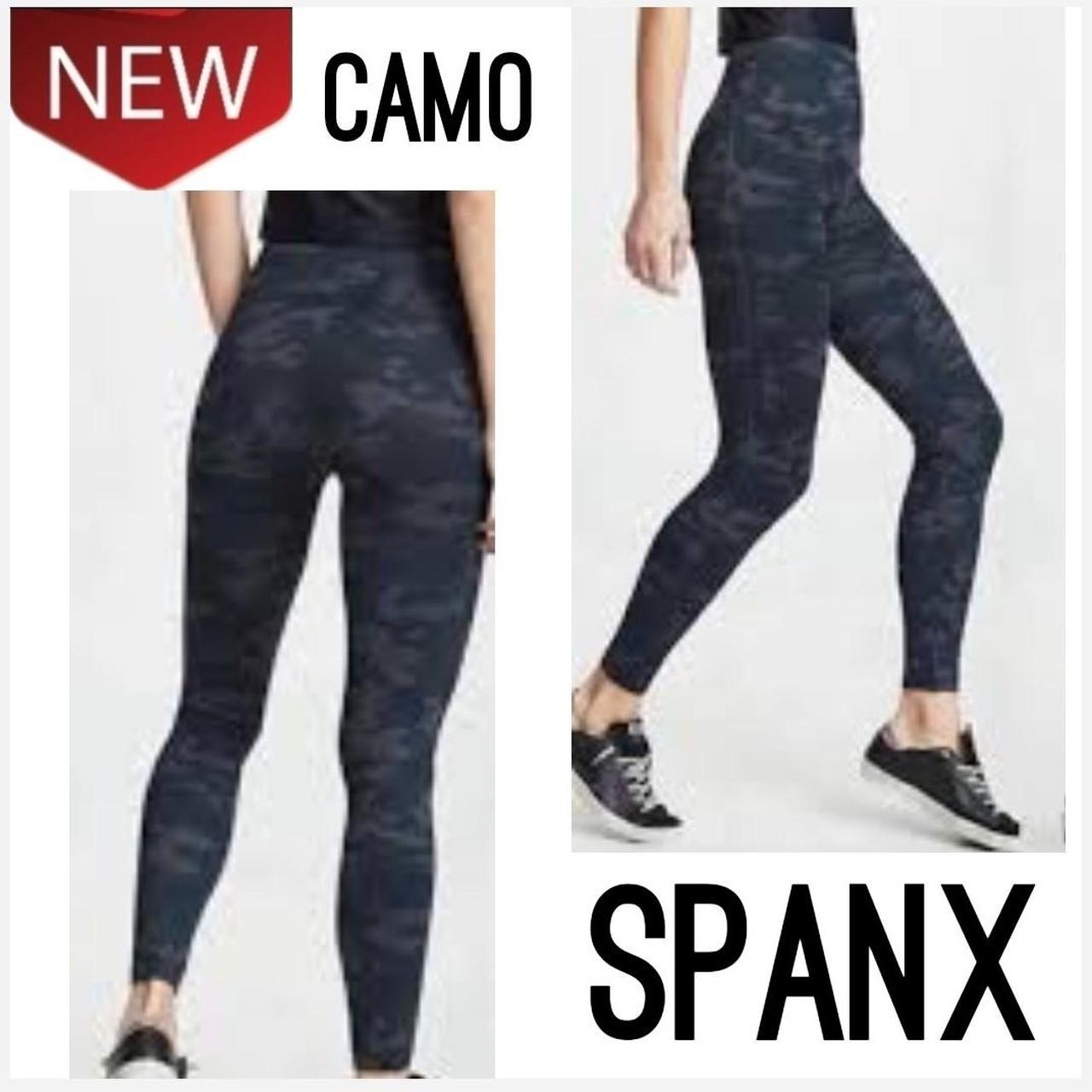 Spanx Look At Me Now Seamless Black High Rise Camo - Depop