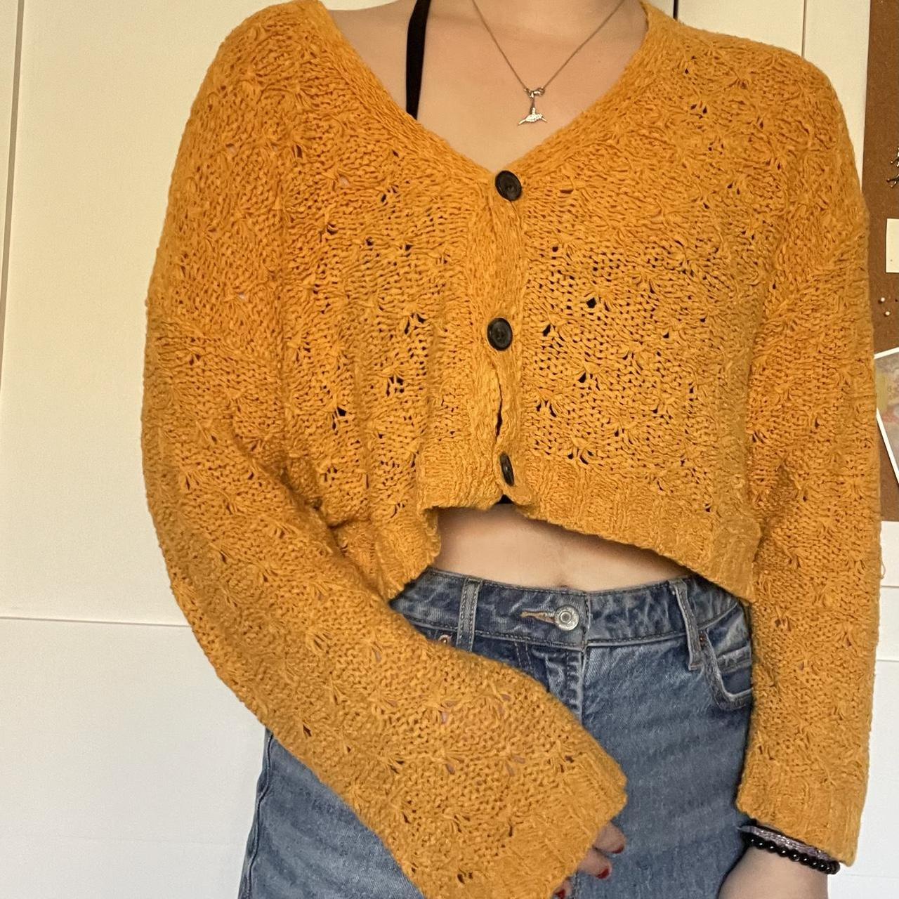 American eagle sale yellow cardigan