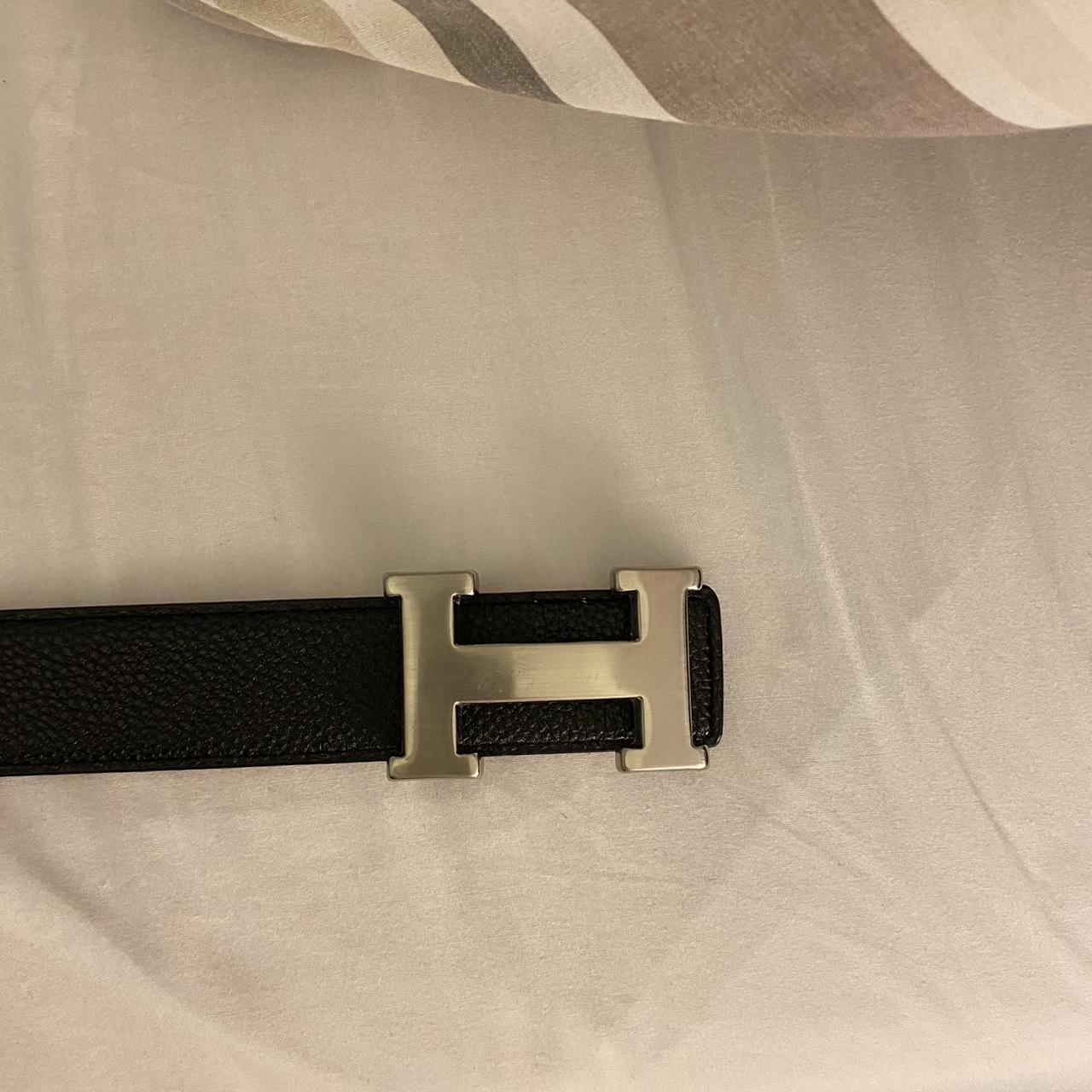 mens black hermes belt