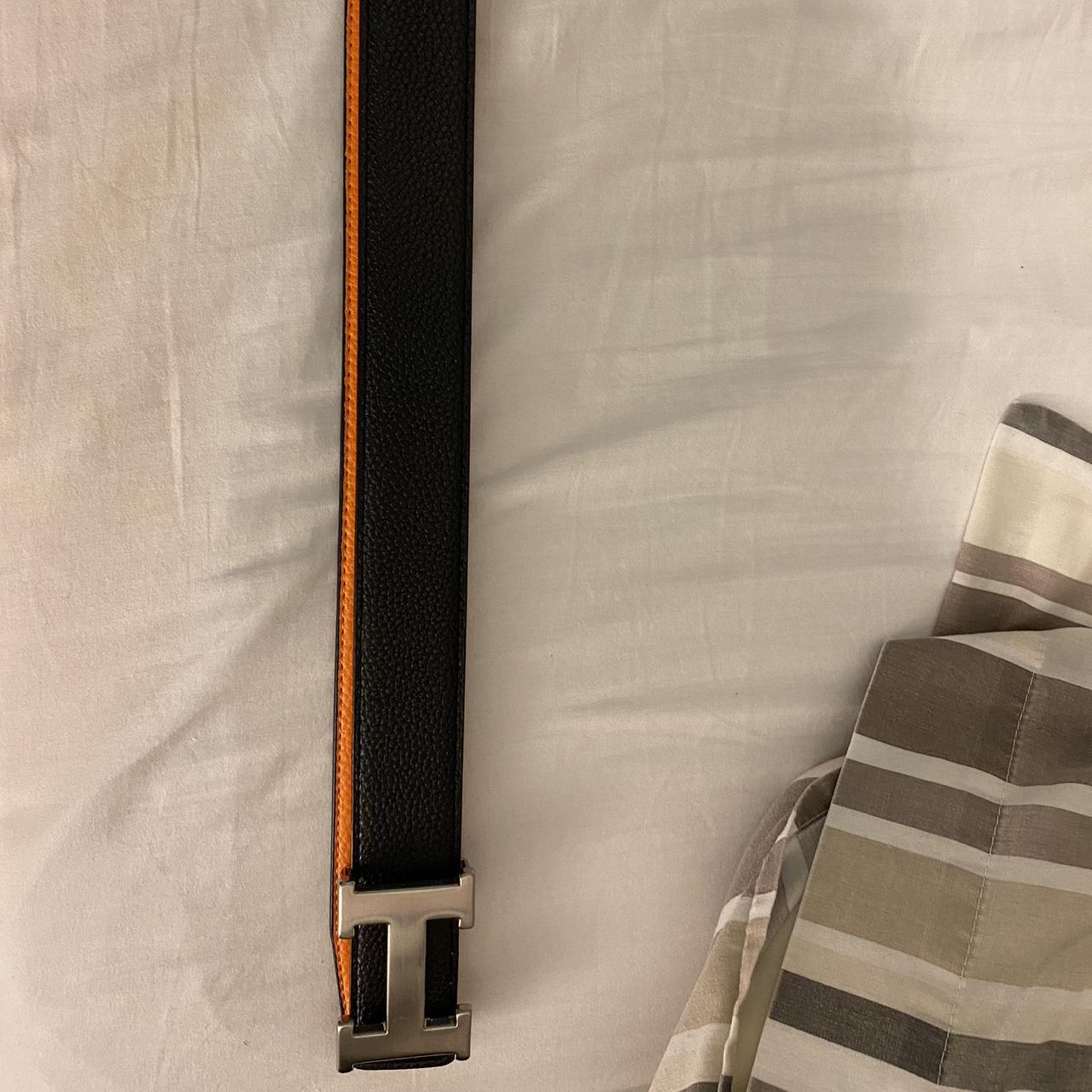 Hermes Men's Black Belt Depop