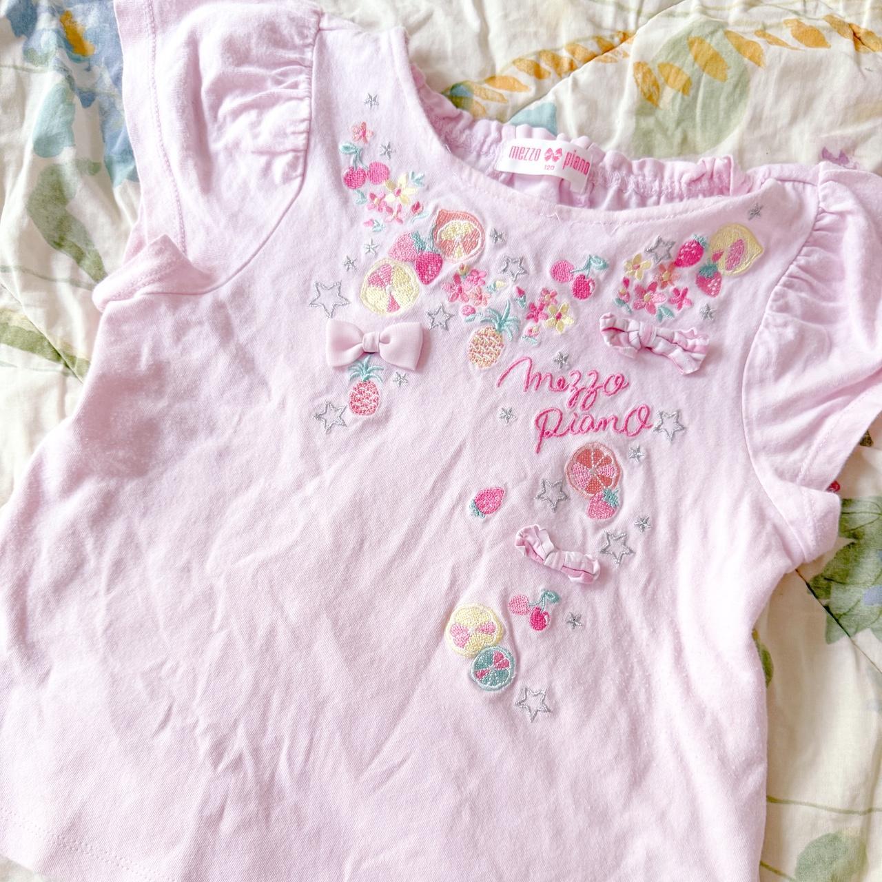 110cm まとめ売り❁petitmain・mezzo piano・anyFAM Mezzo Piano 🌸 Tee / Crop Top Japanese Size - 120 -  | Depop