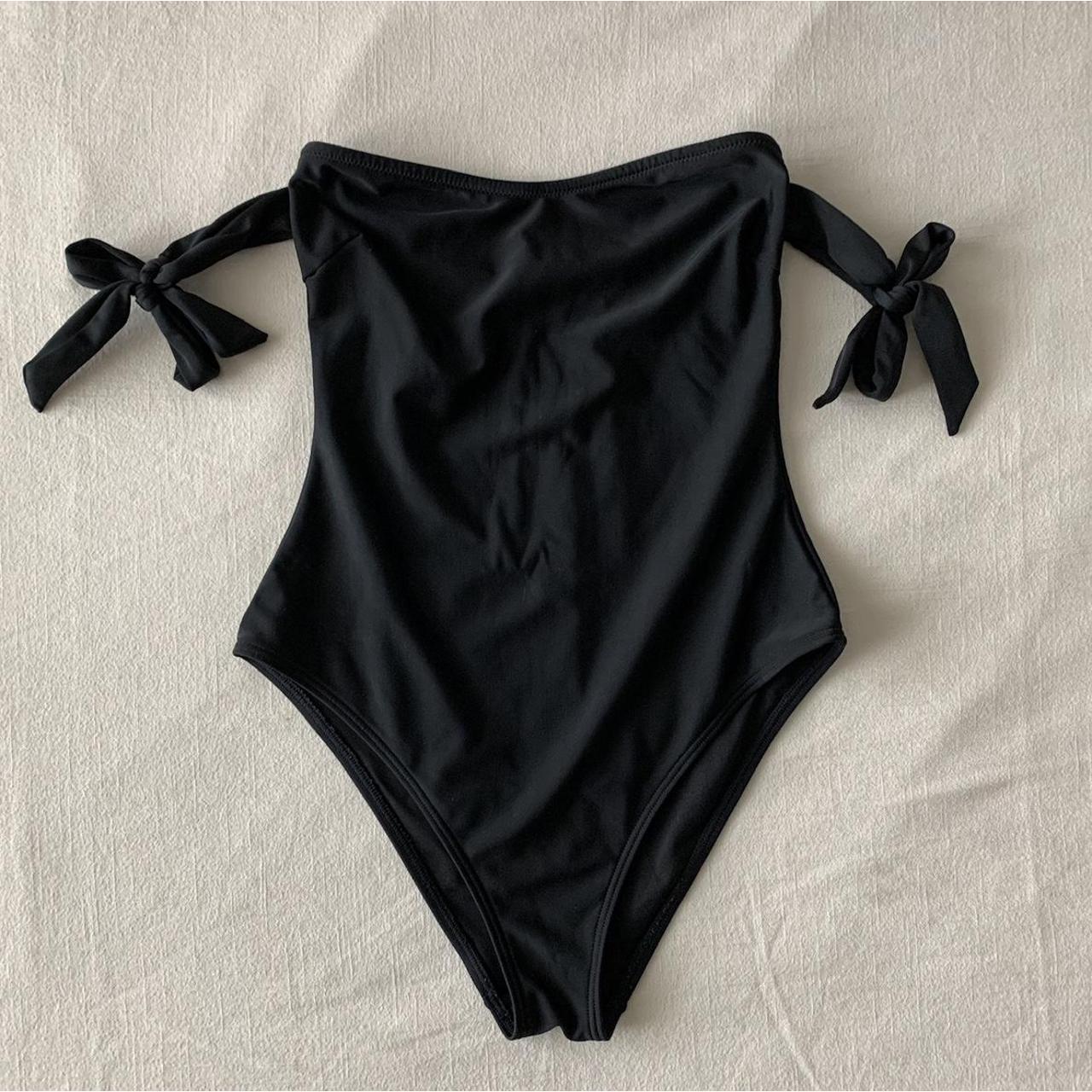 ASOS Women's Black Swimsuitonepiece Depop