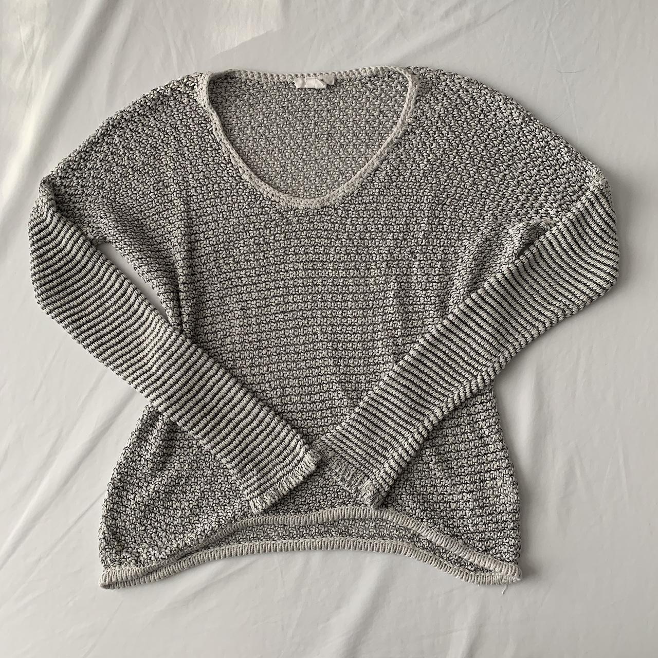 helmut lang grey knit sweater super cool. Depop