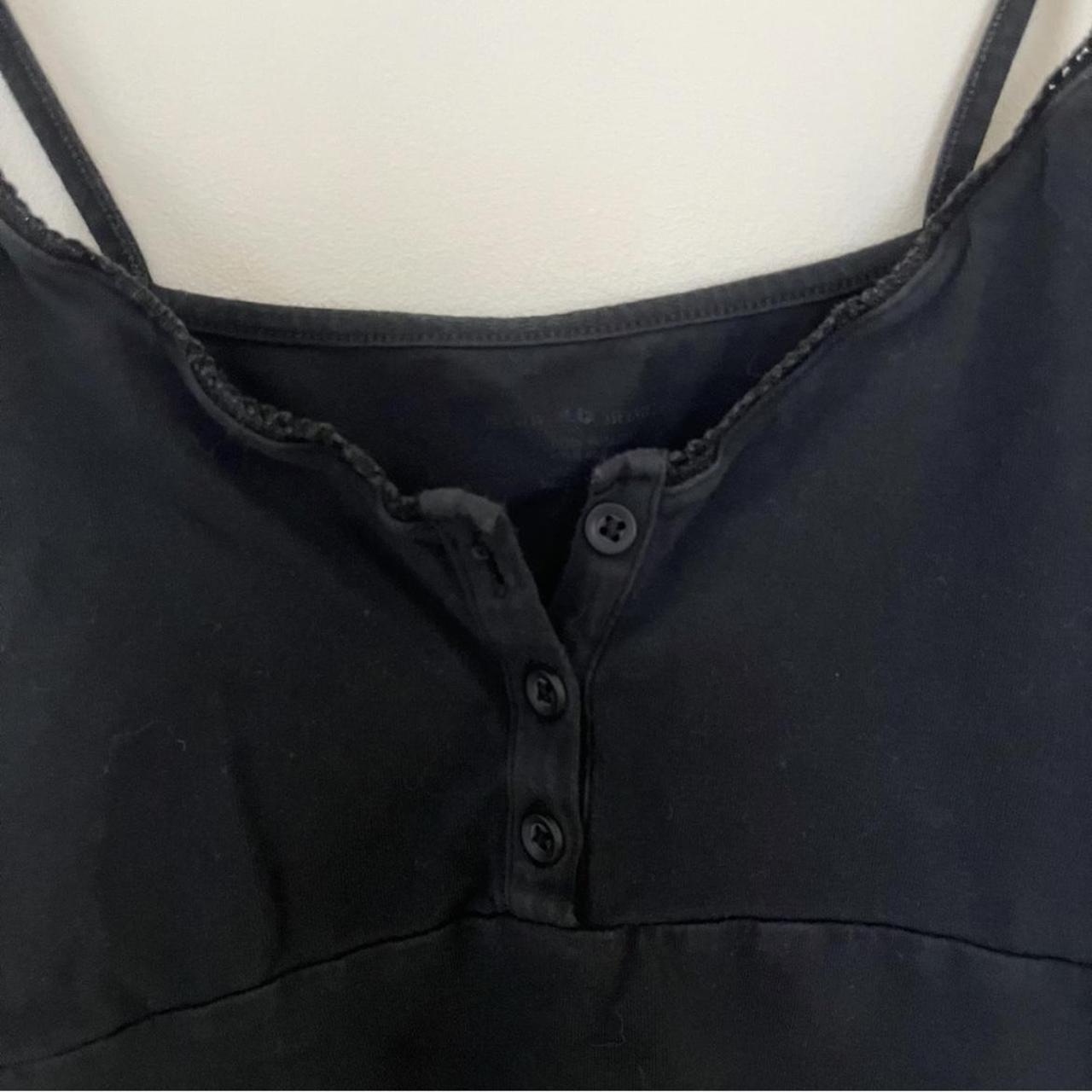 Brandy Melville Black Tiffany Button Tank - Depop