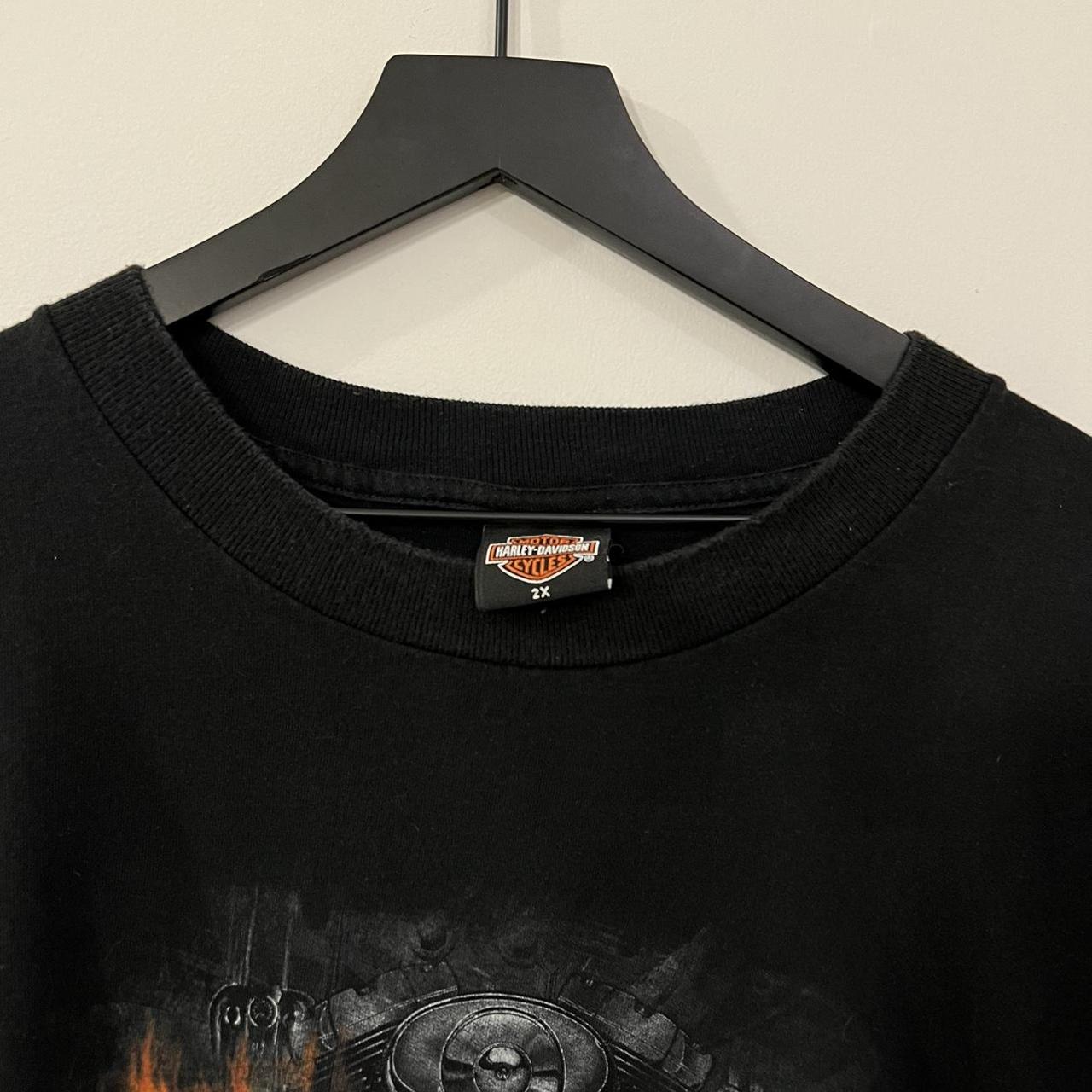 Harley Davidson Blaxk graphic t shirt -sick front... - Depop