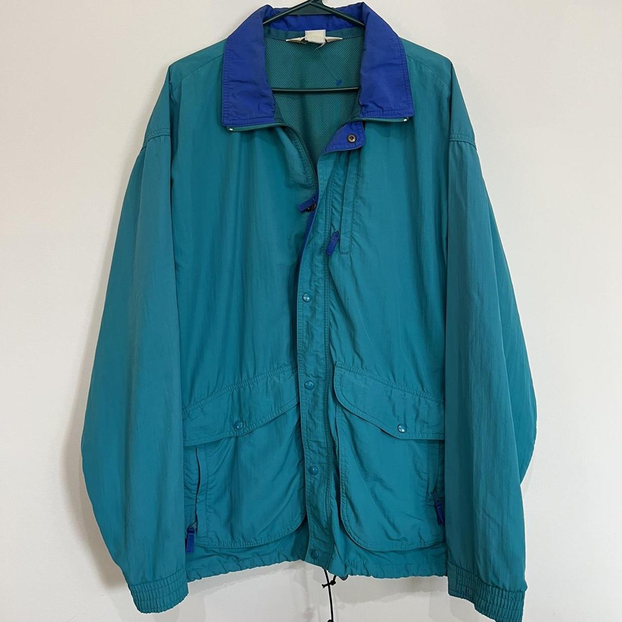 Vintage L.L.Bean teal zip up jacket -Size XXL tag... - Depop