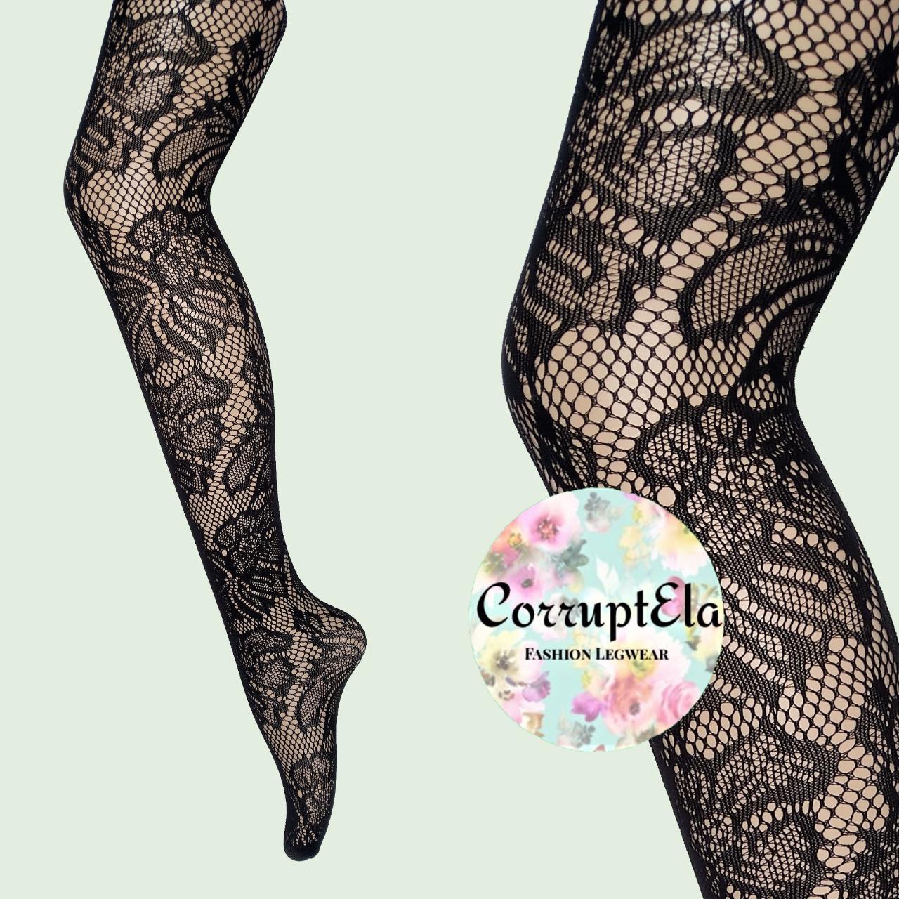 Lace Fishnet Tights