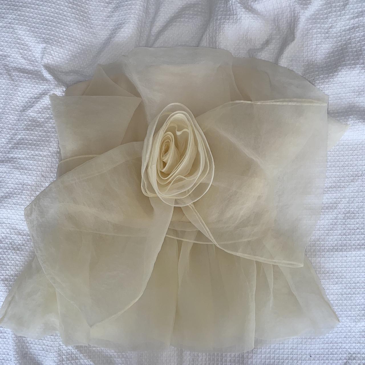 ZARA organza flower top XS, sold out - Main Image