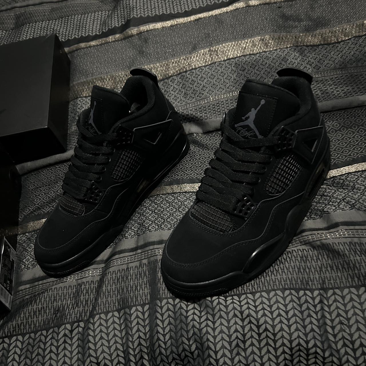 Air Jordan 4 Retro “Black Cats” 1x UK Size 9 Fresh... - Depop