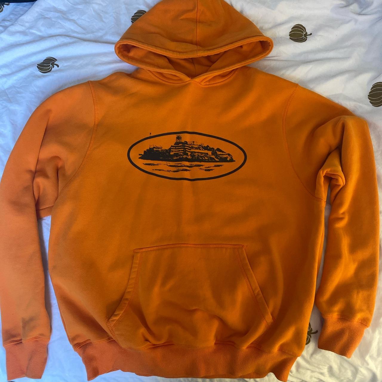 Cortiez crtz rtw orange hoodie size large Barely... - Depop