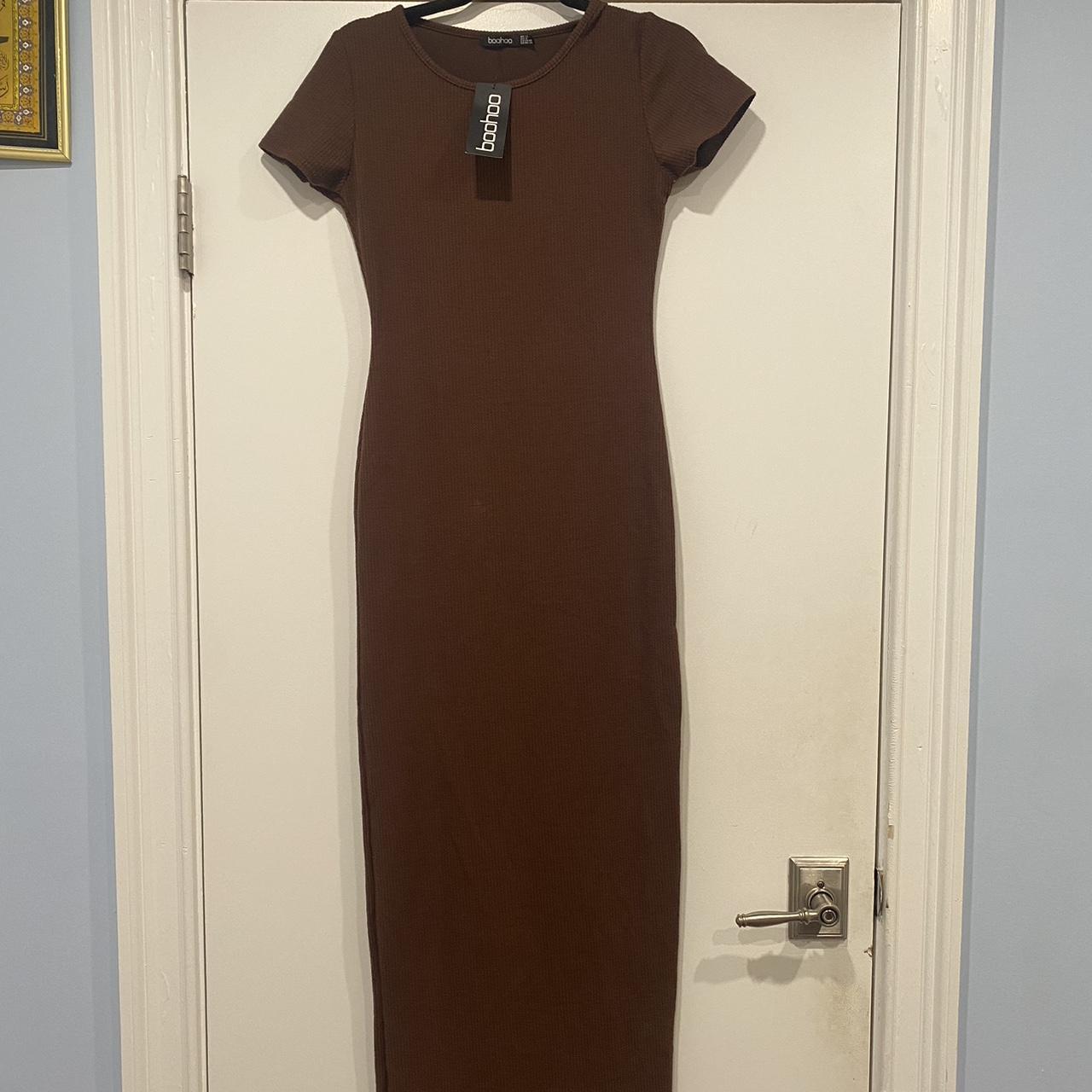 Boohoo Women's Brown Dress Depop