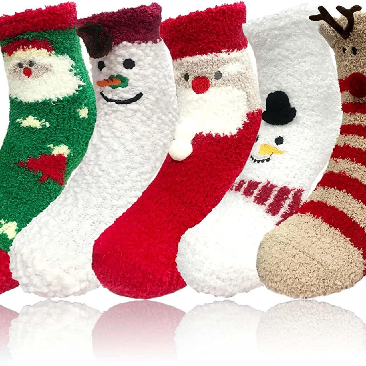 Christmas Fluffy Socks Christmas Socks for the... Depop