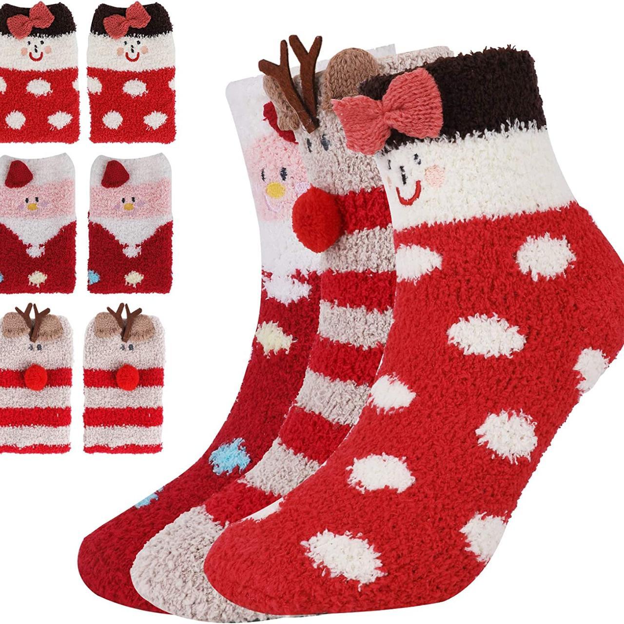 Christmas Fluffy Socks Christmas Socks for the... Depop