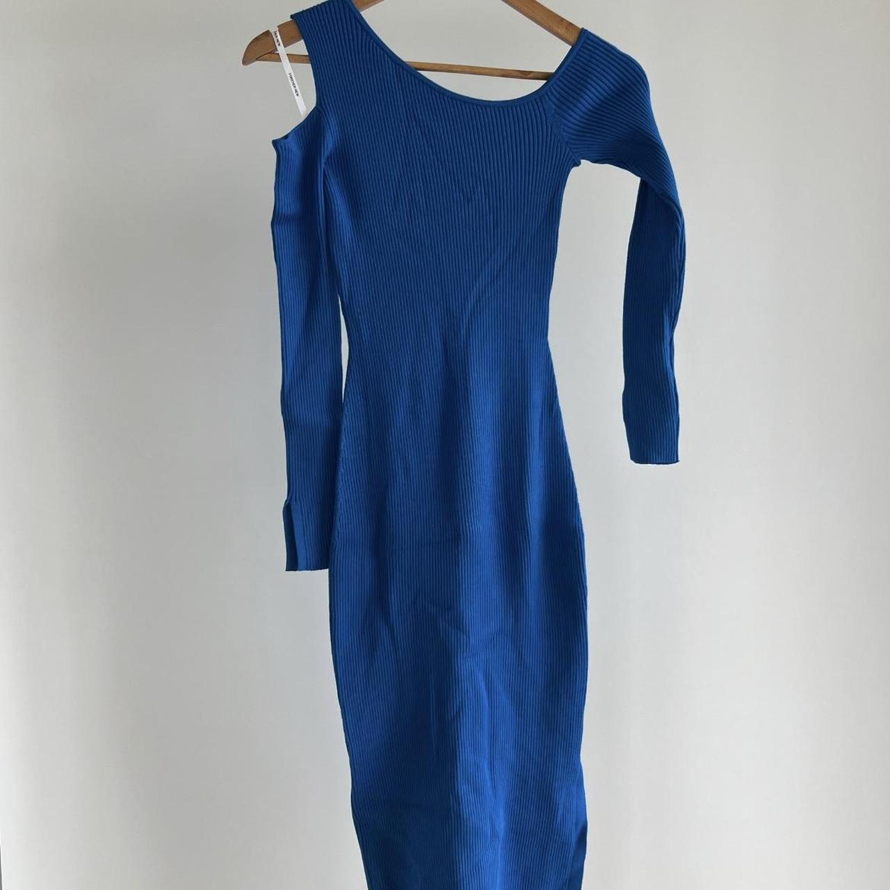 Forever New Blue Ribbed Maxi Dress - AU 8 - Depop