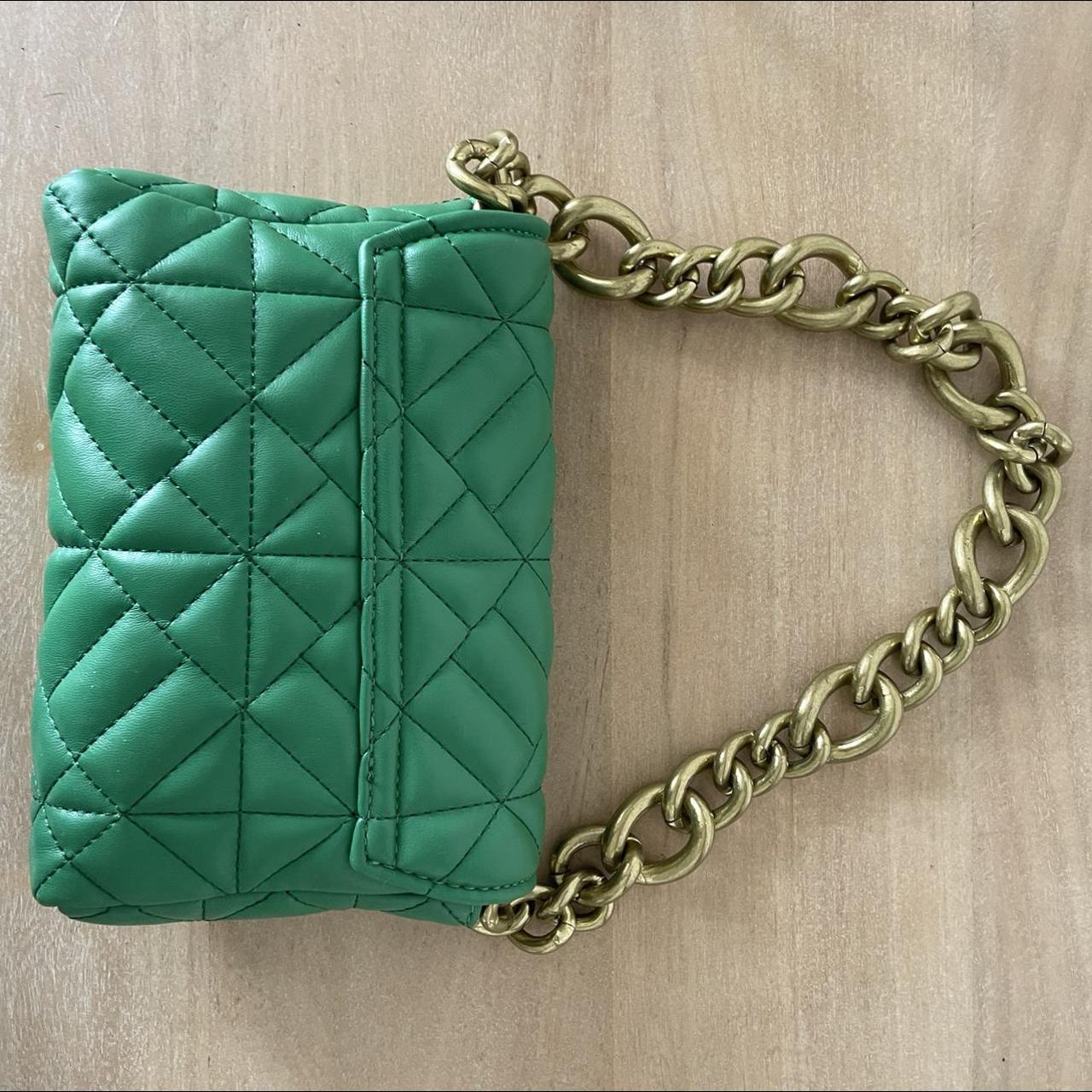 Zara Women's Green Bag | Depop