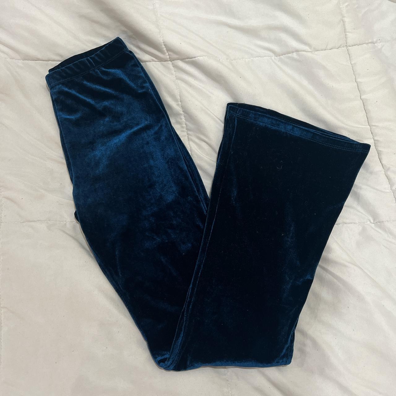 Papaya Women's Navy and Blue Trousers | Depop